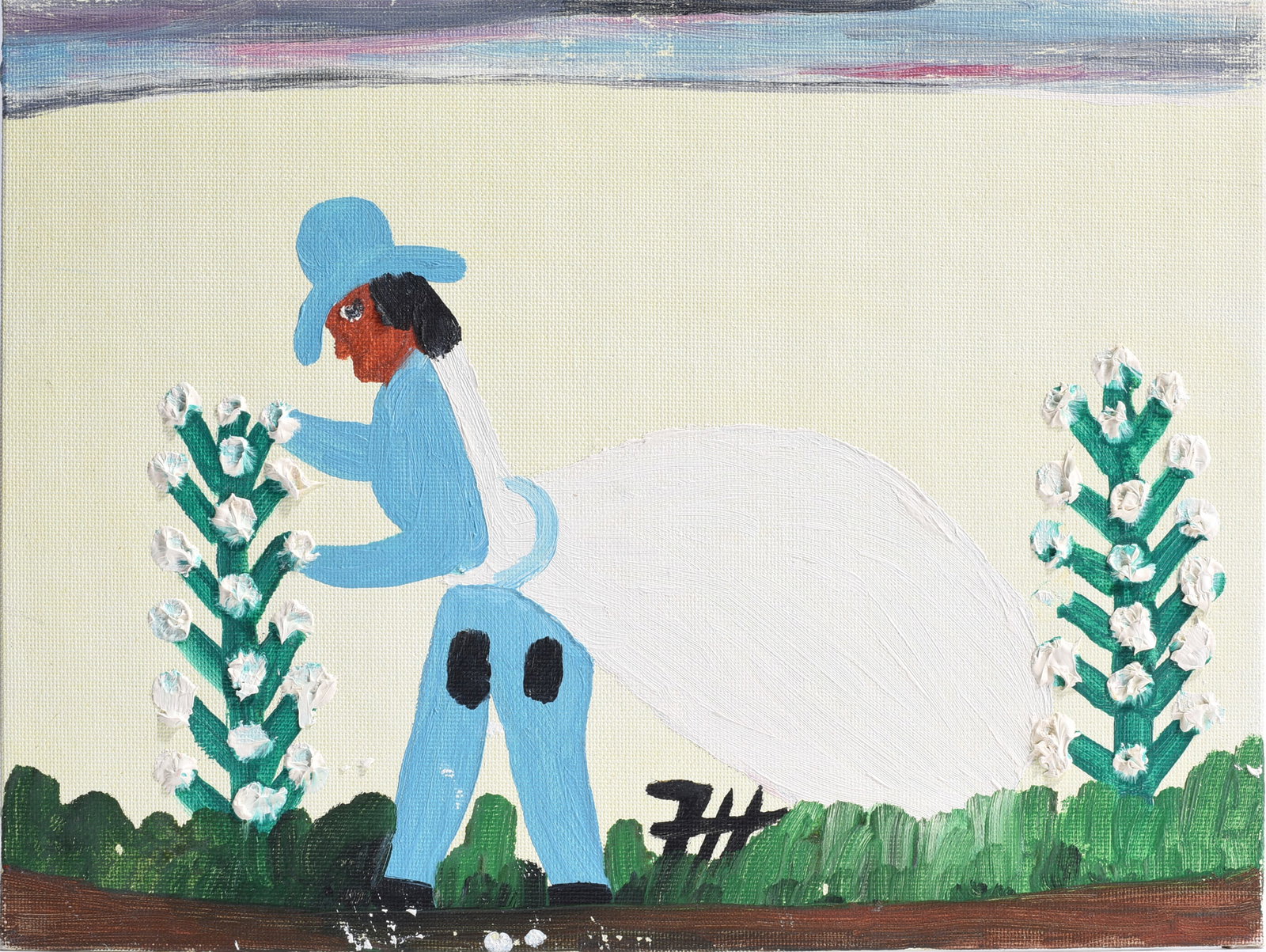 Frankie Hunter Painting on Artist Board (1 of 2)