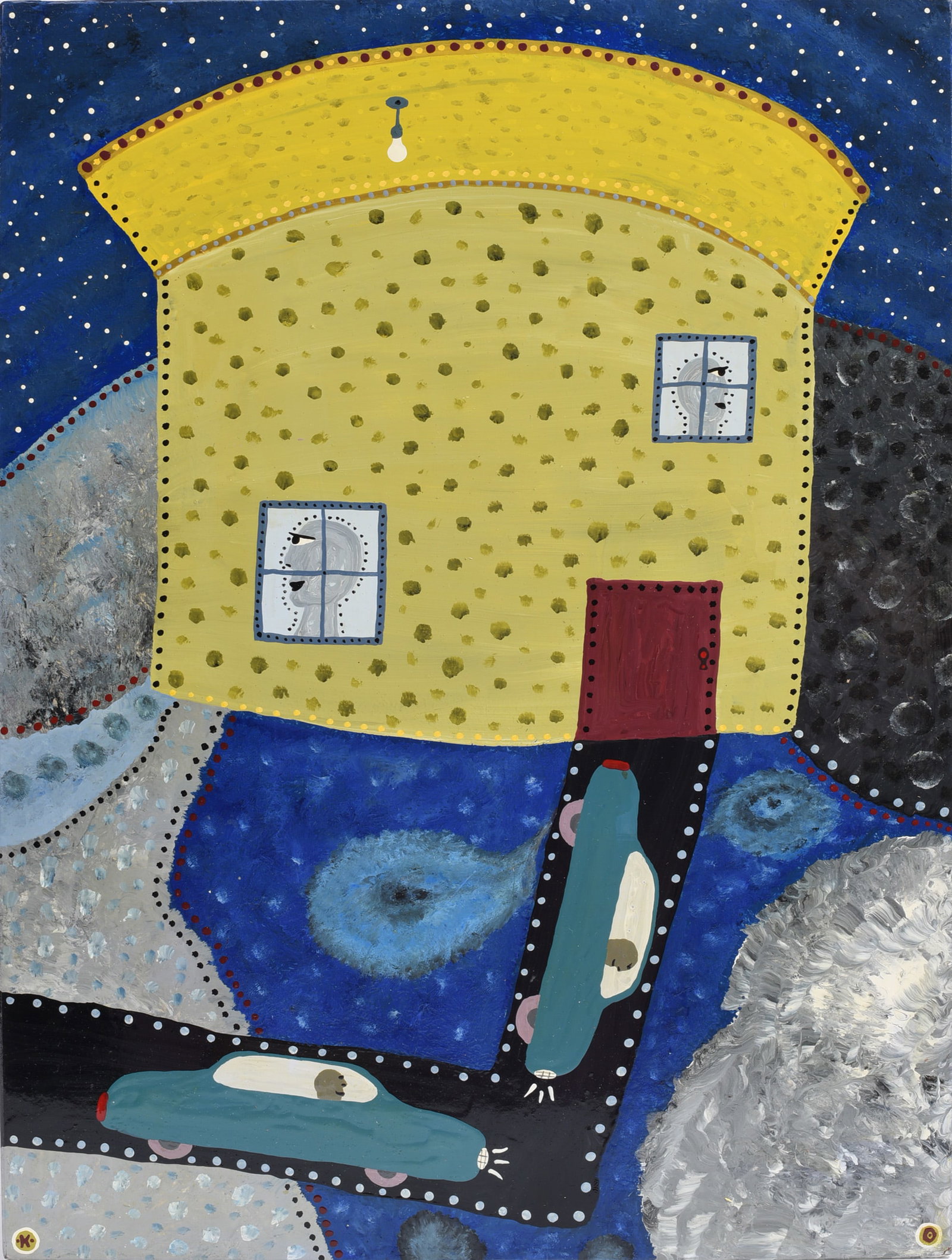 King Orth Painting: painting by King Orth. Signed and labled on back. 12" x 16"