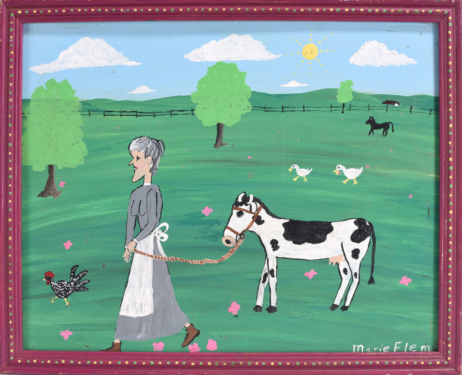 Marie Elem Folk Art Painting (1 of 2)