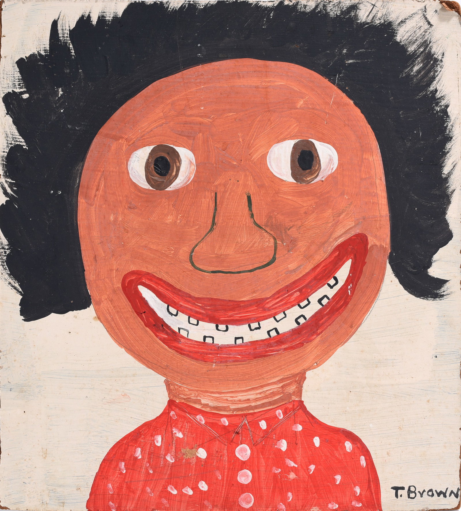 Tubby Brown Folk Art Painting (1 of 2)
