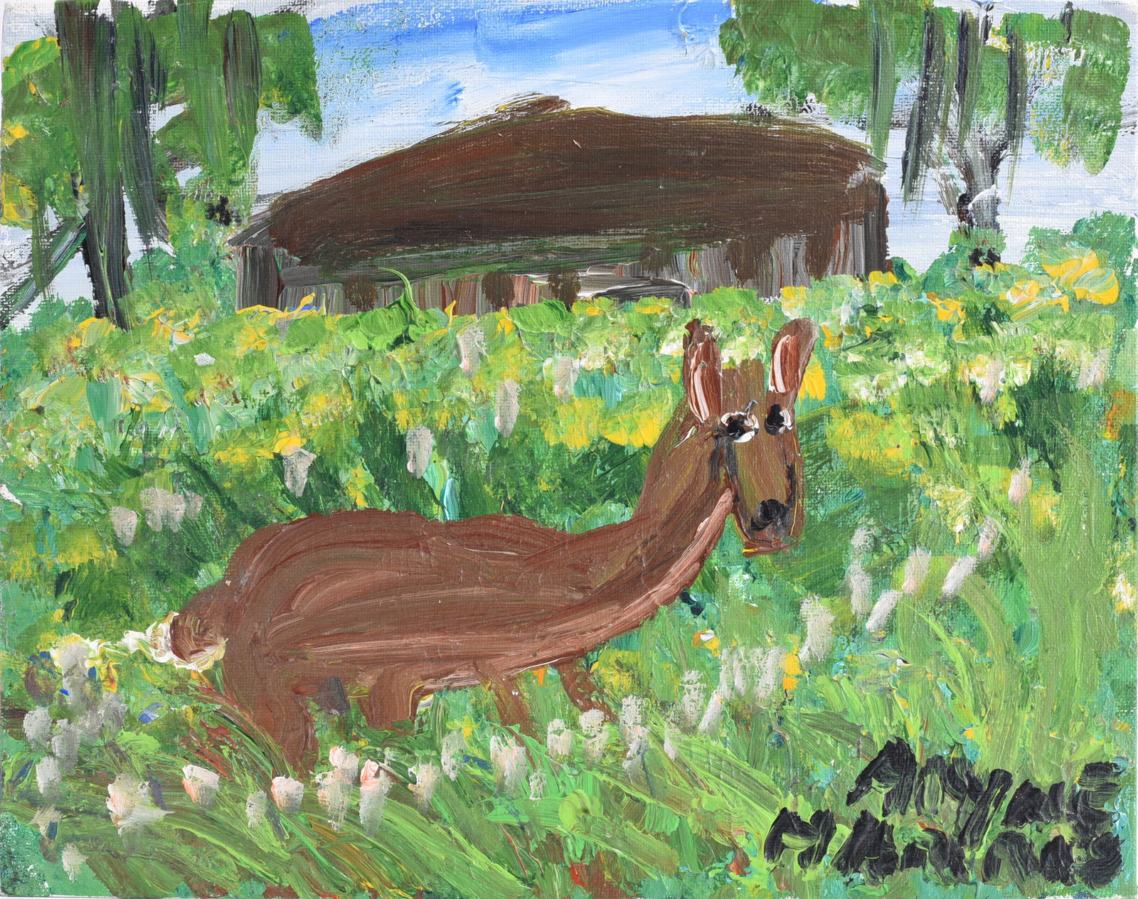 Alyne Harris Folk Art Painting (1 of 2)
