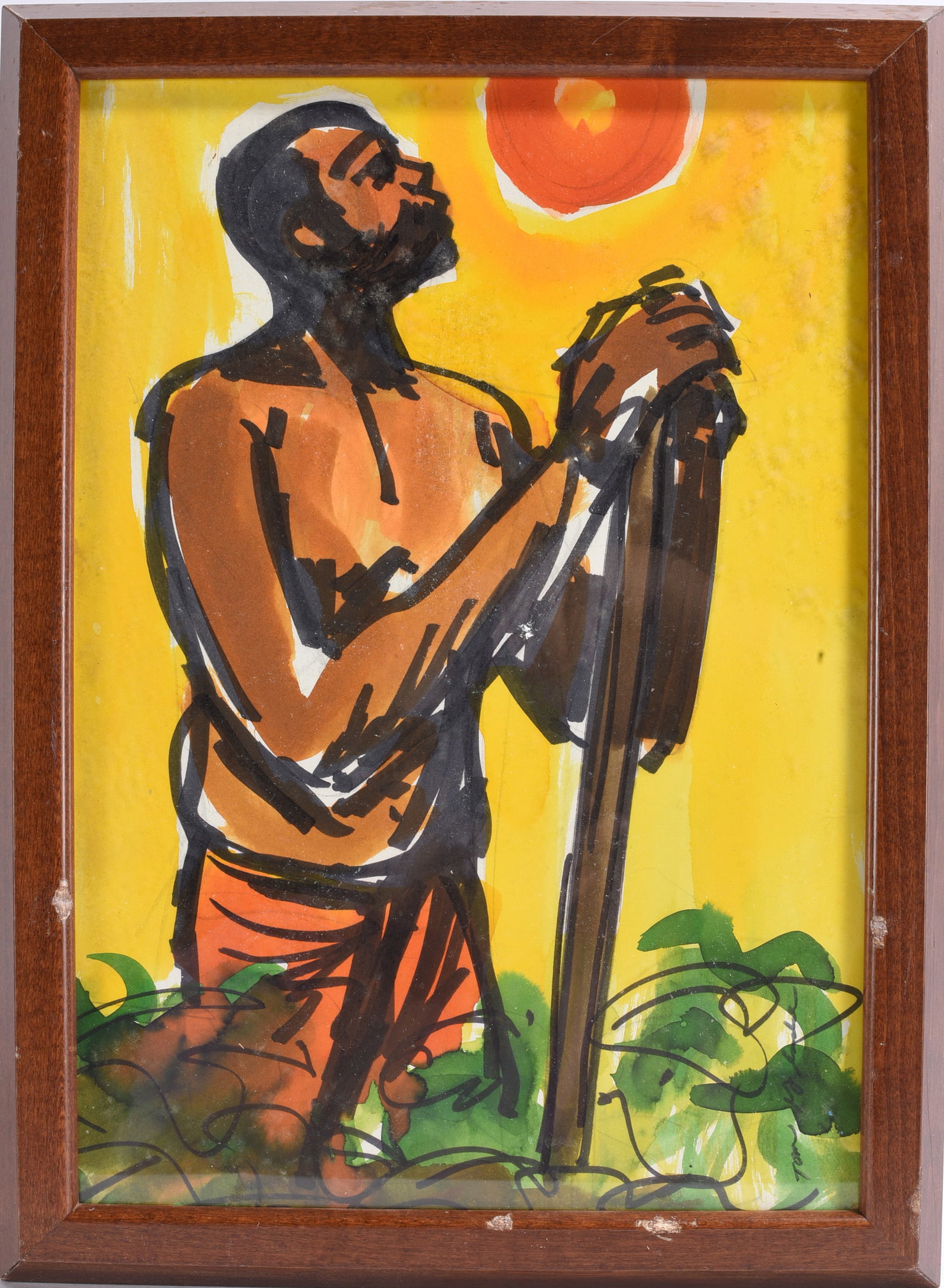 African American Mixed Media Artwor Signed (1 of 2)