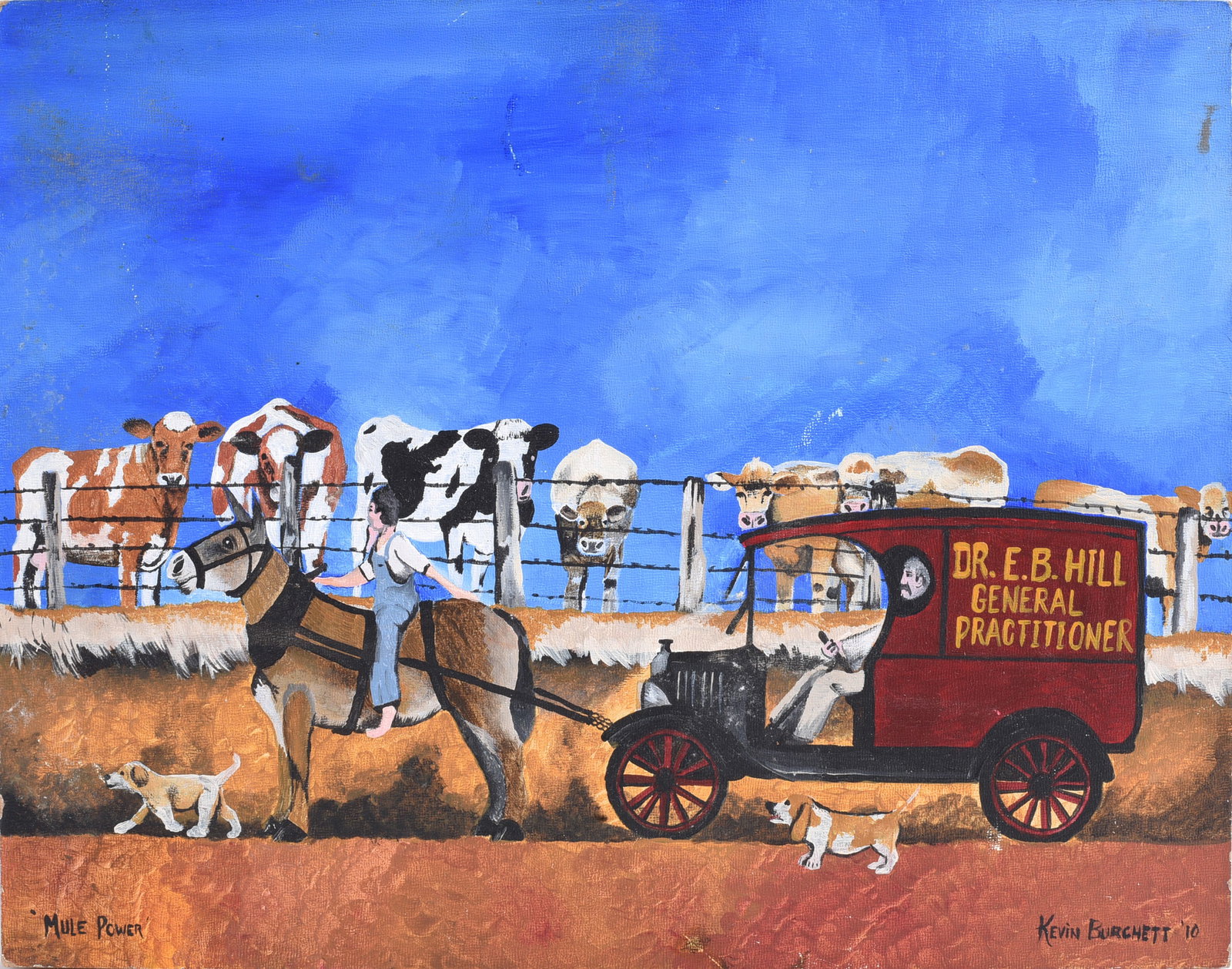 Kevin Burchett Folk Art Painting (1 of 2)