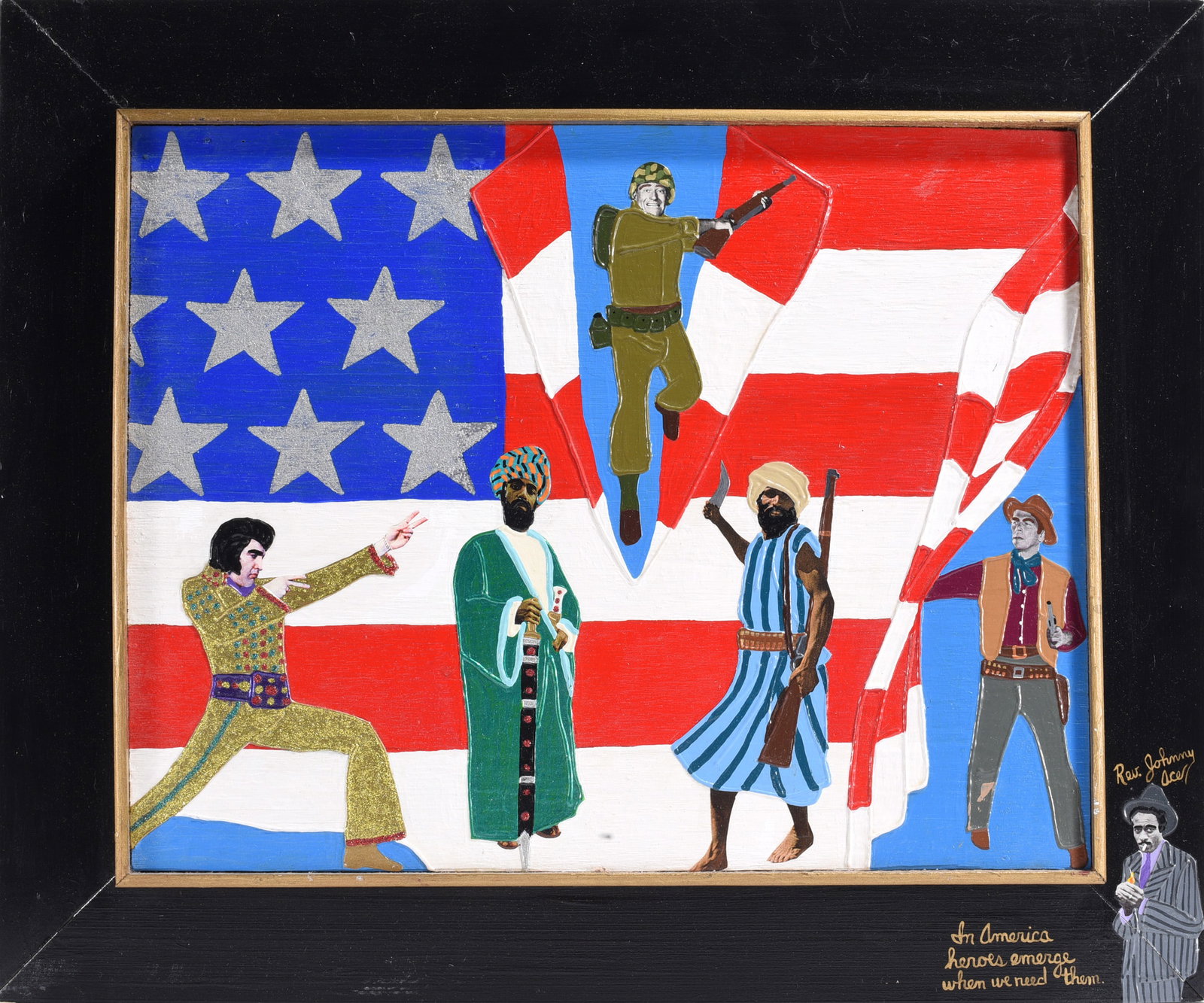 Painted Collage Folk Art (1 of 2)