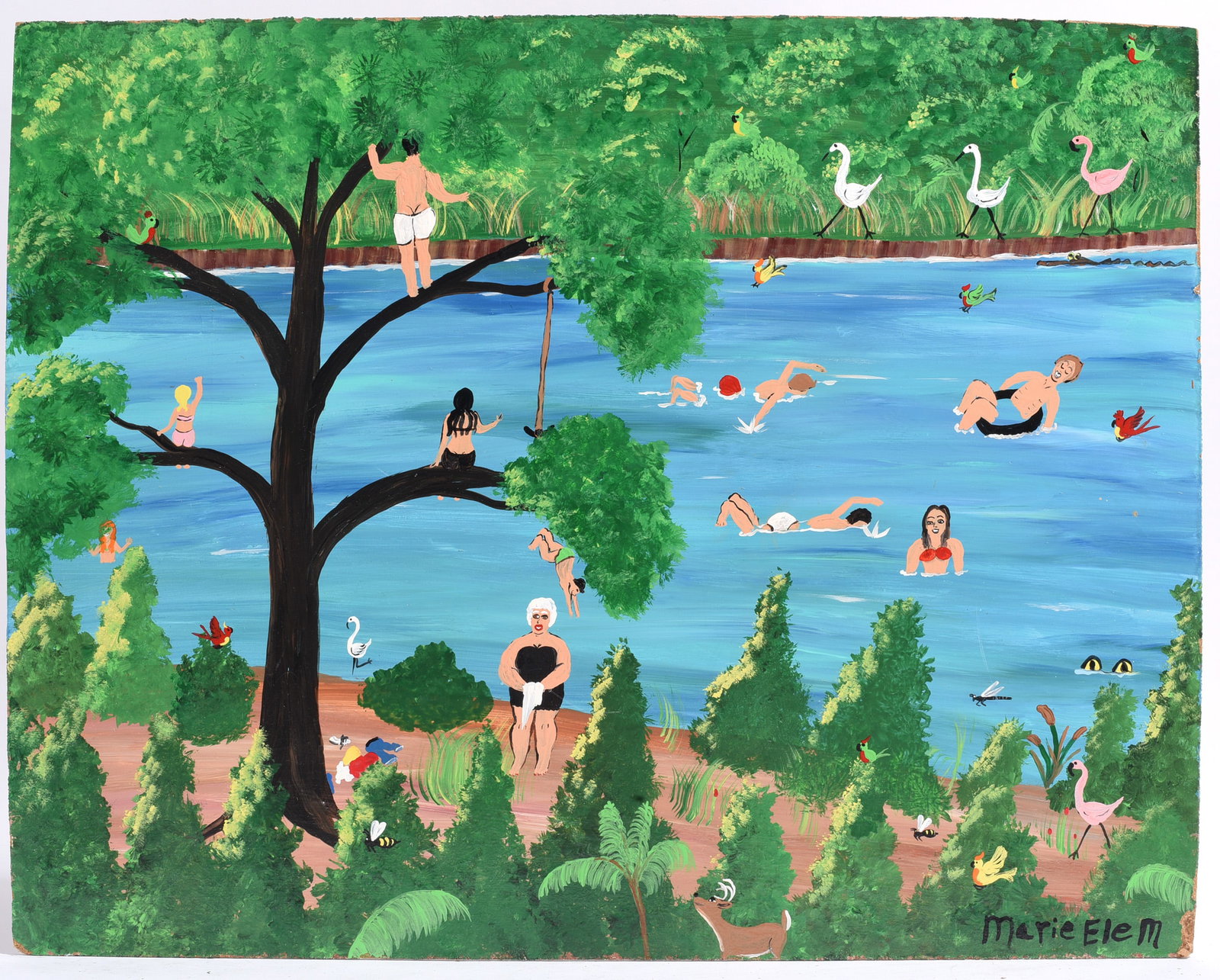 Marie Elem Folk Art Painting (1 of 2)
