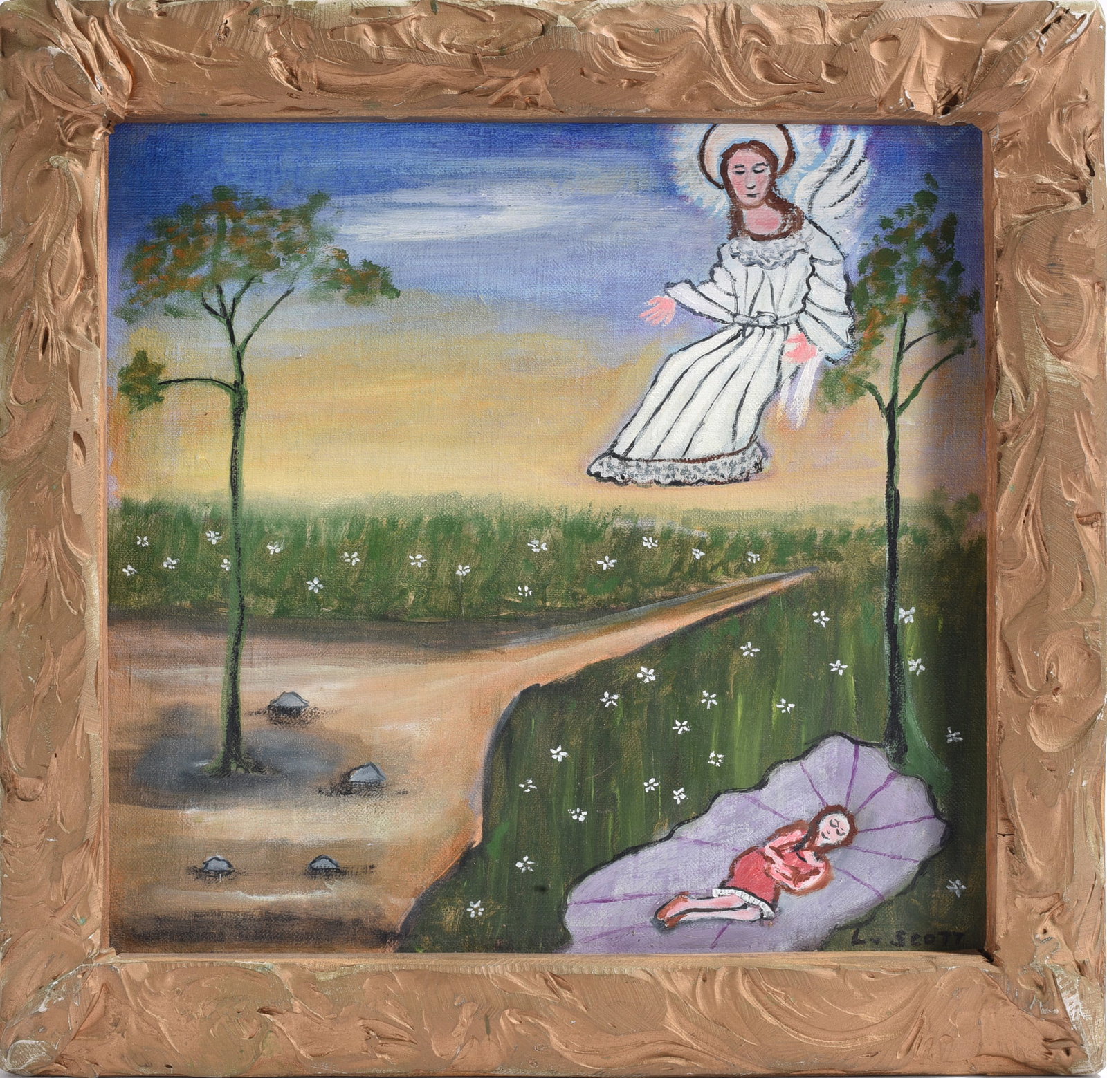 Lorenzo Scott Folk Art Painting (1 of 2)