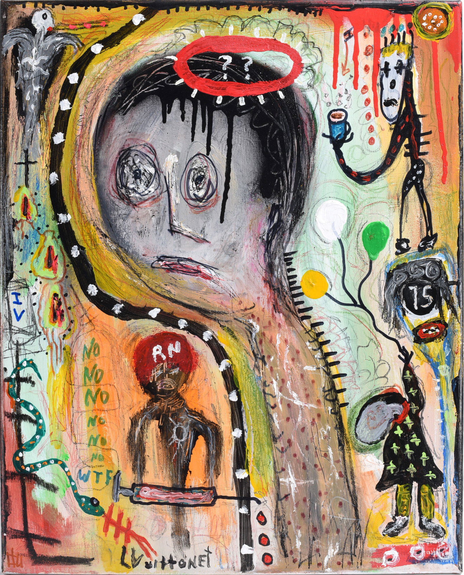 Louise Vuittonet Outsider Art Painting (1 of 2)