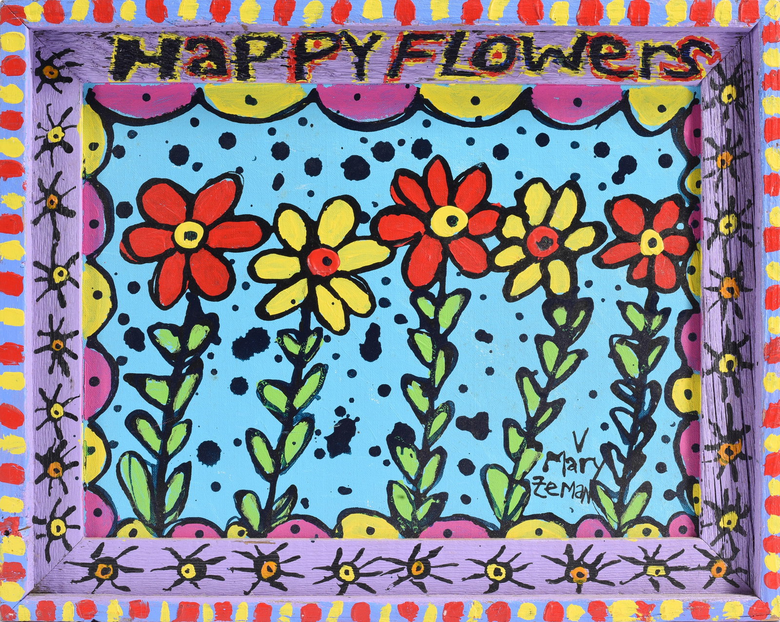 Mary ZeMan Folk Art painting (1 of 2)