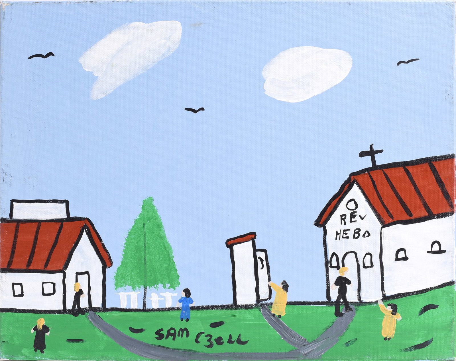 Sam Ezell Painting on Canvas (1 of 2)