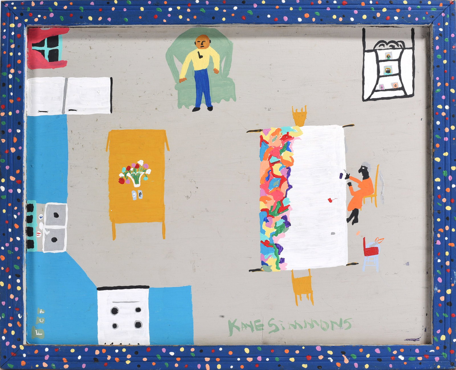 Kaye Simmons Folk Art Painting (1 of 2)