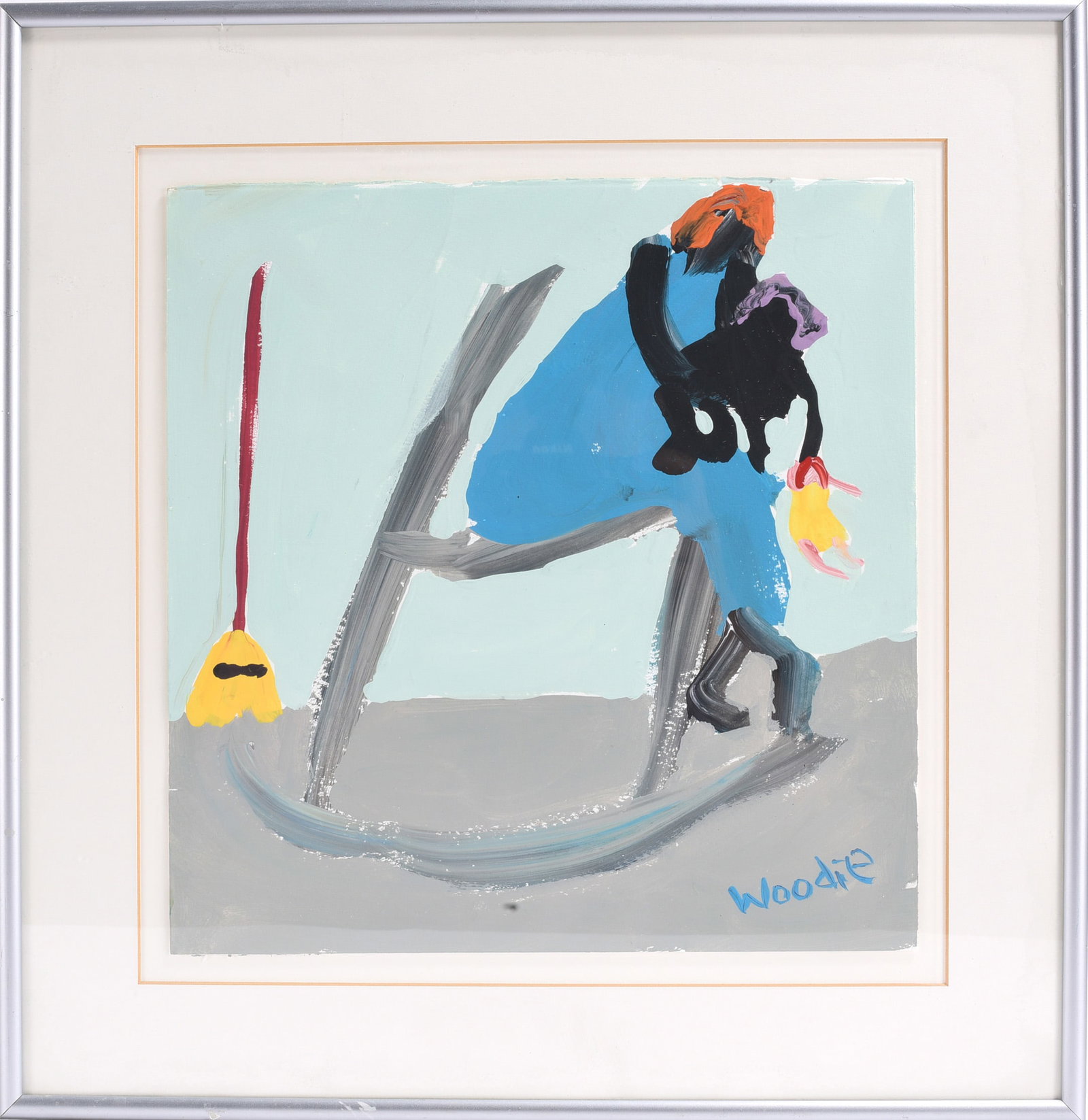 Woodie Long Outsider Art Painting (1 of 2)