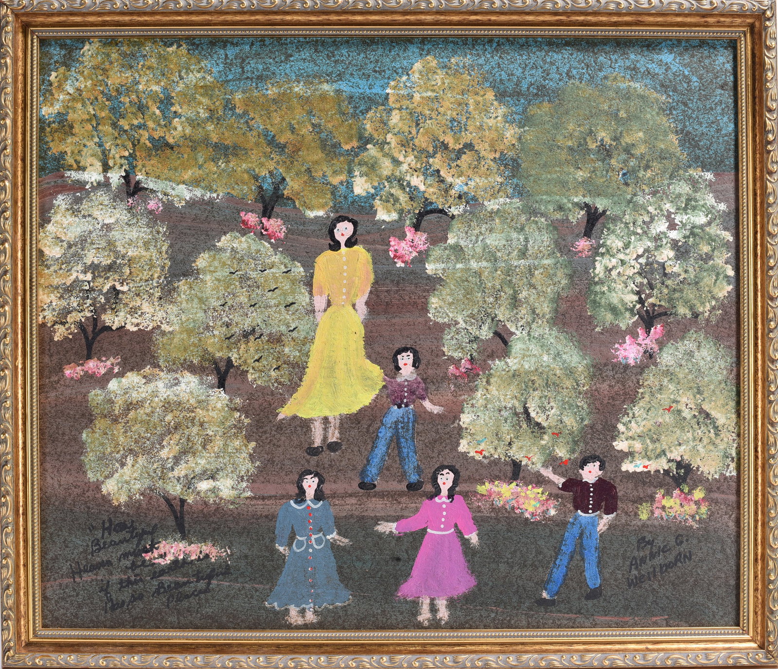 Annie G Wellborn Folk Art Painting (1 of 2)