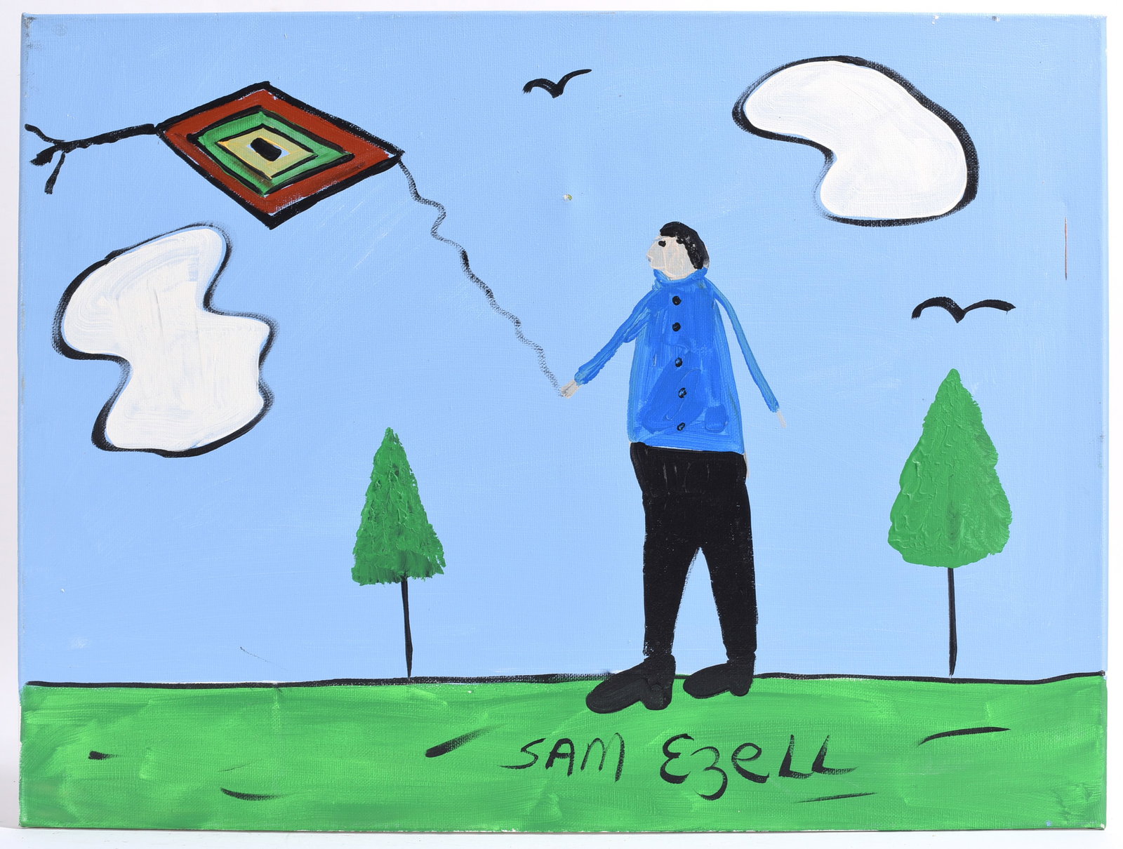 Sam Ezell Folk Art Painting (1 of 2)