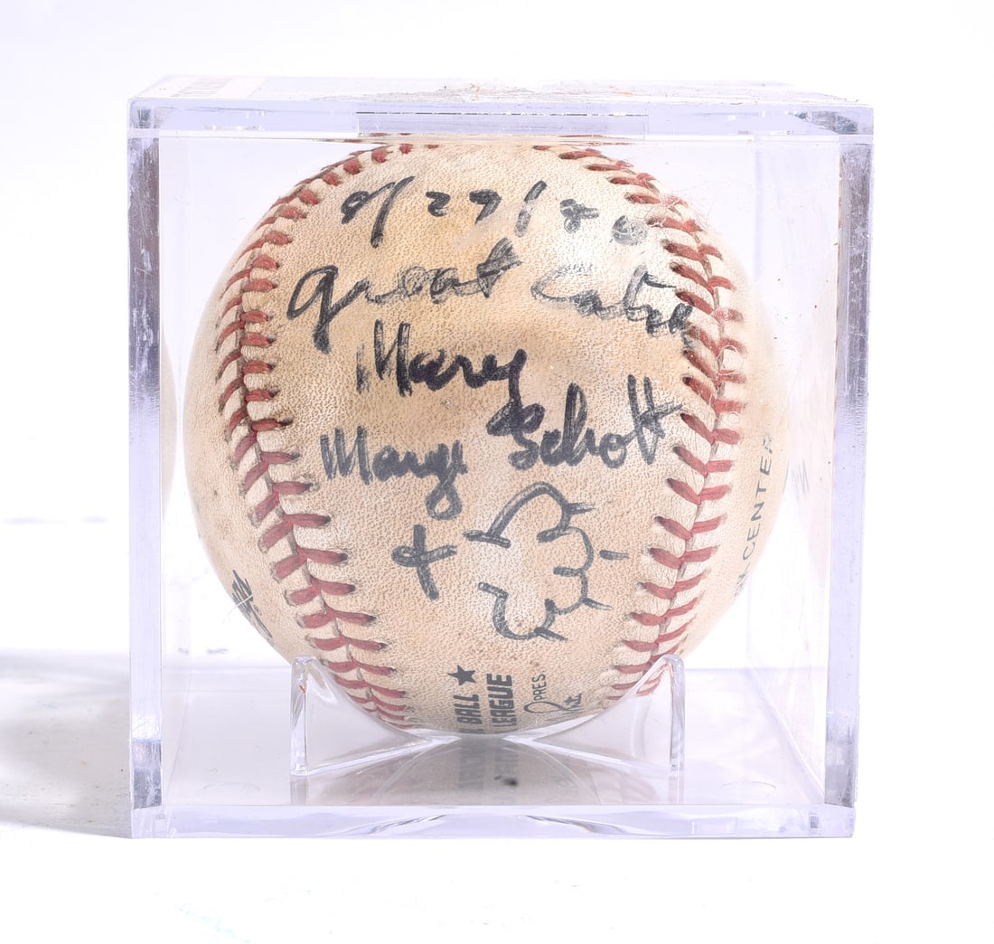 Marge Schott signed Foul Ball Game Used (1 of 3)