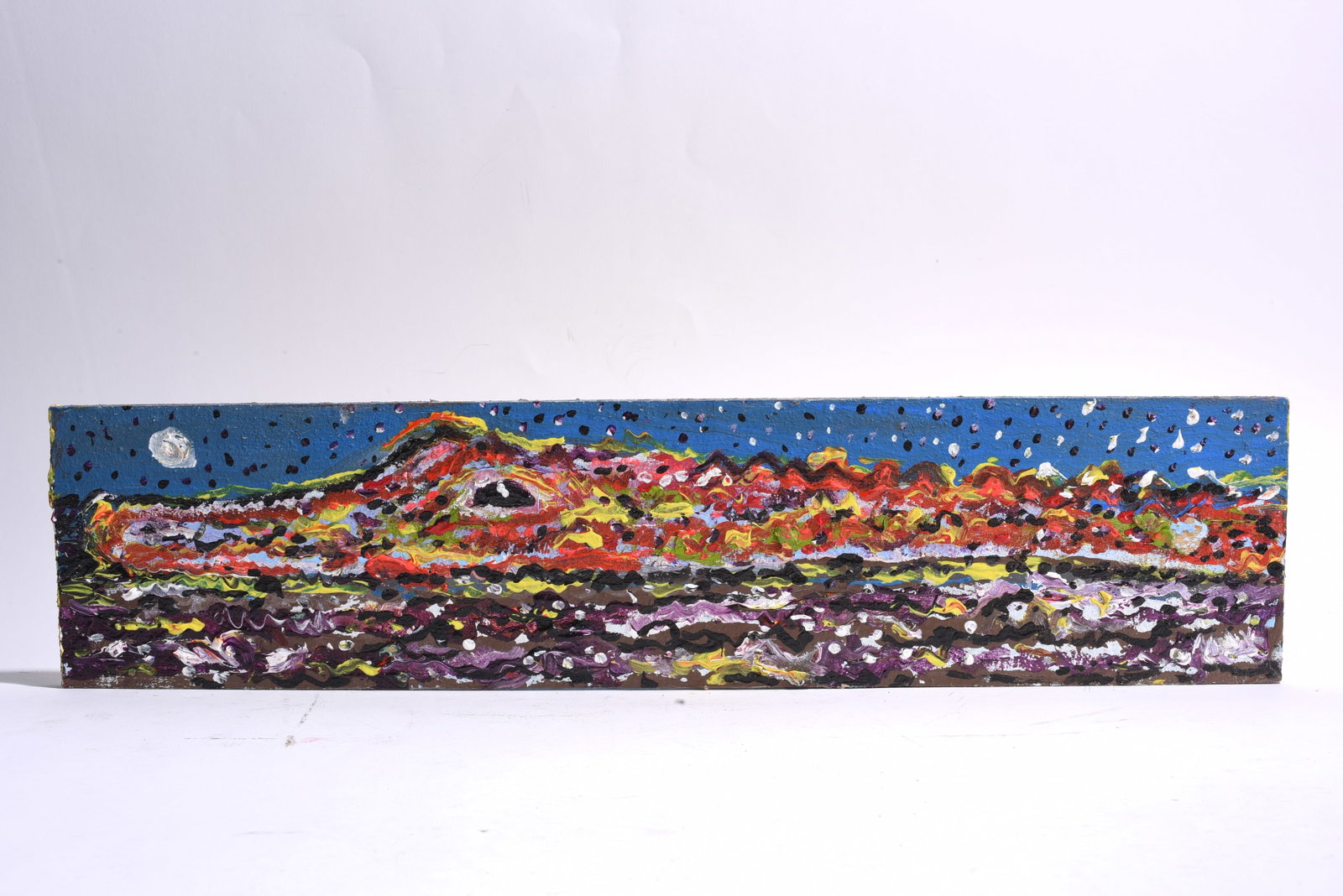 Mark Durham Painting: paint on wood. 24" x 6"