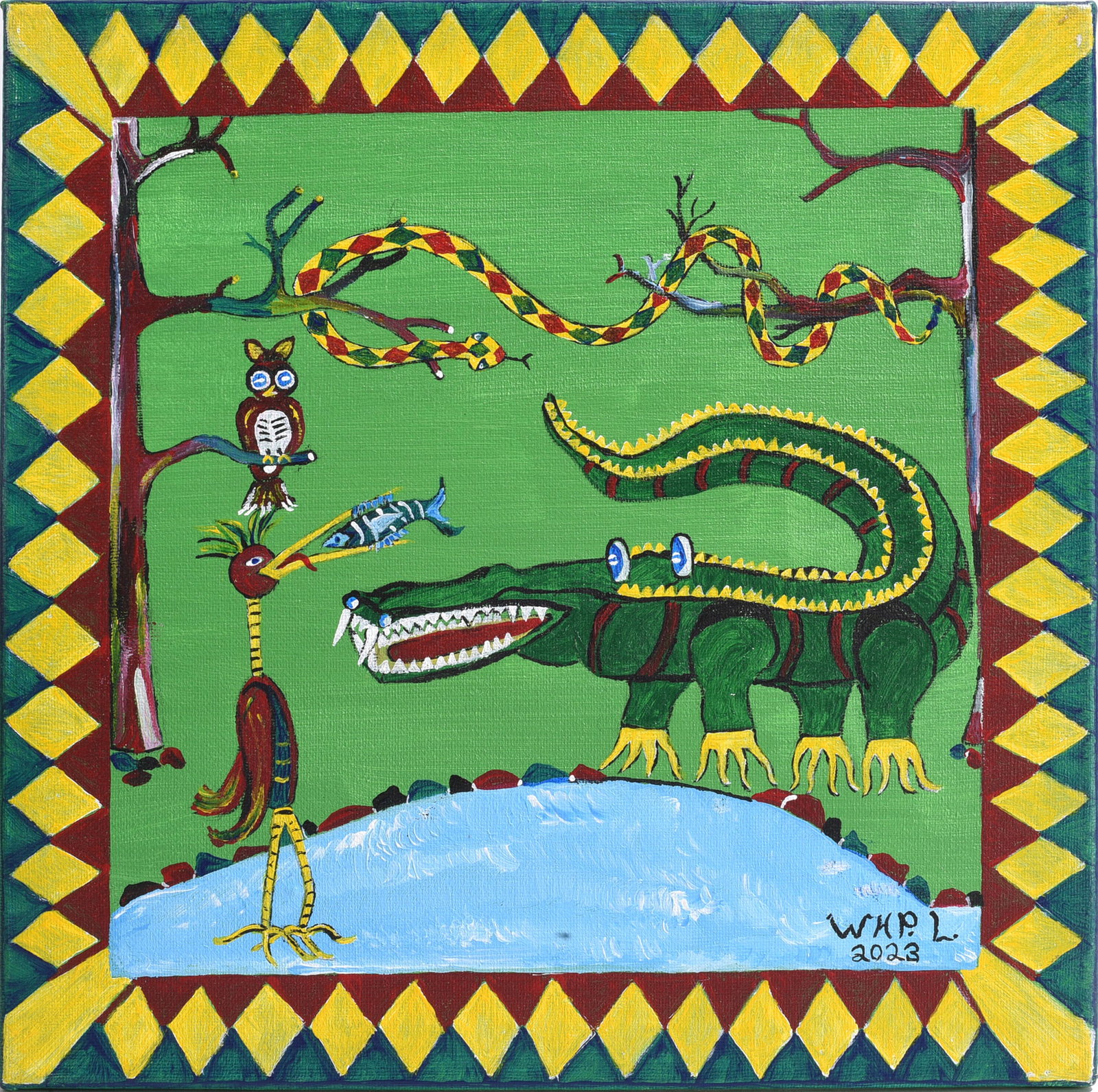 Wade Ledbetter Folk Art Painting (1 of 2)