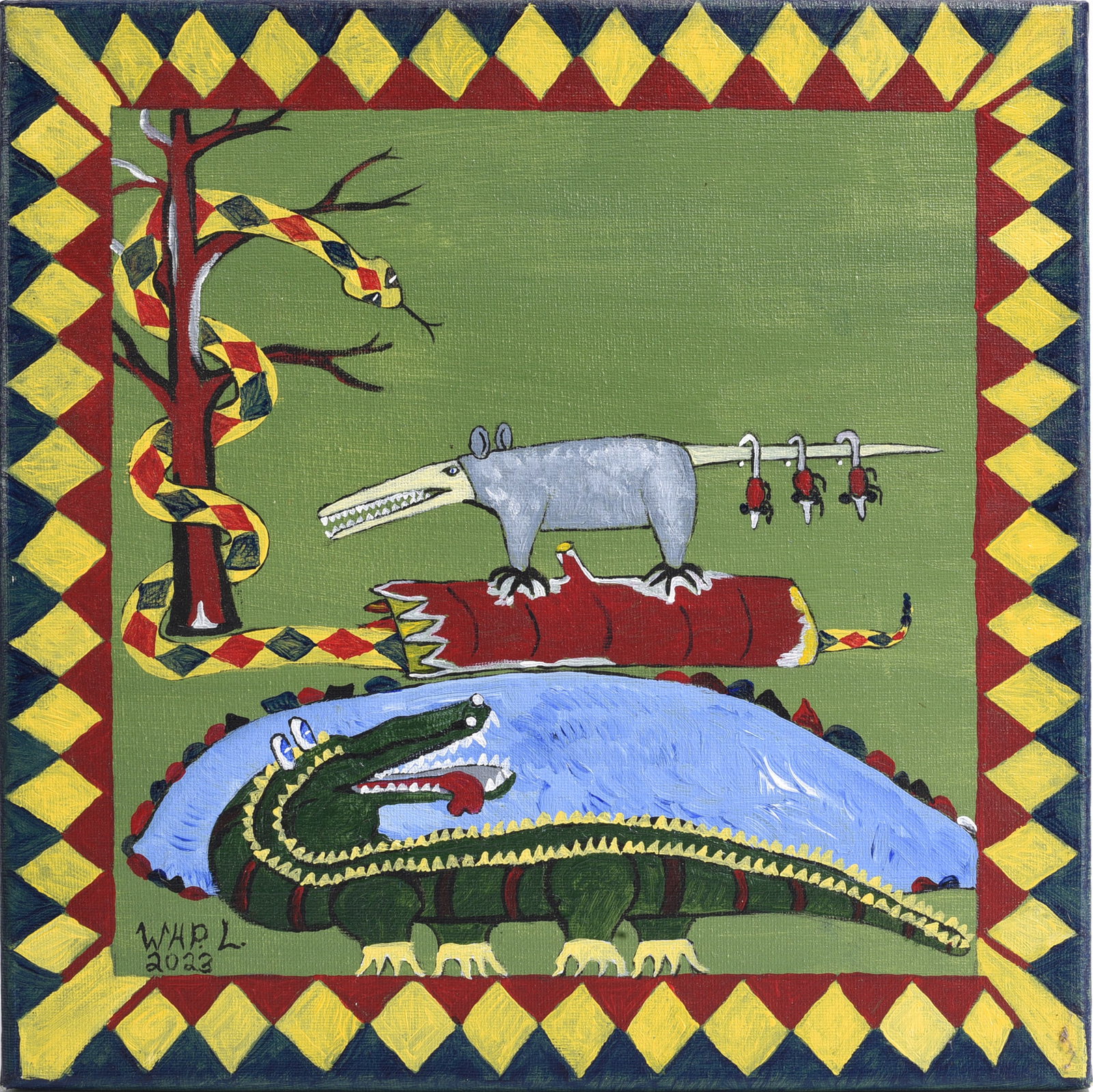 Wade Ledbetter Folk Art Painting (1 of 2)