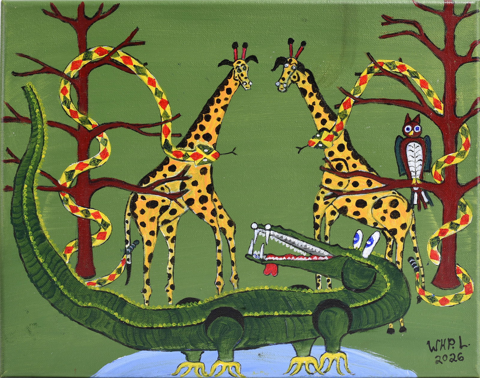 Wade Ledbetter Folk Art Painting (1 of 2)