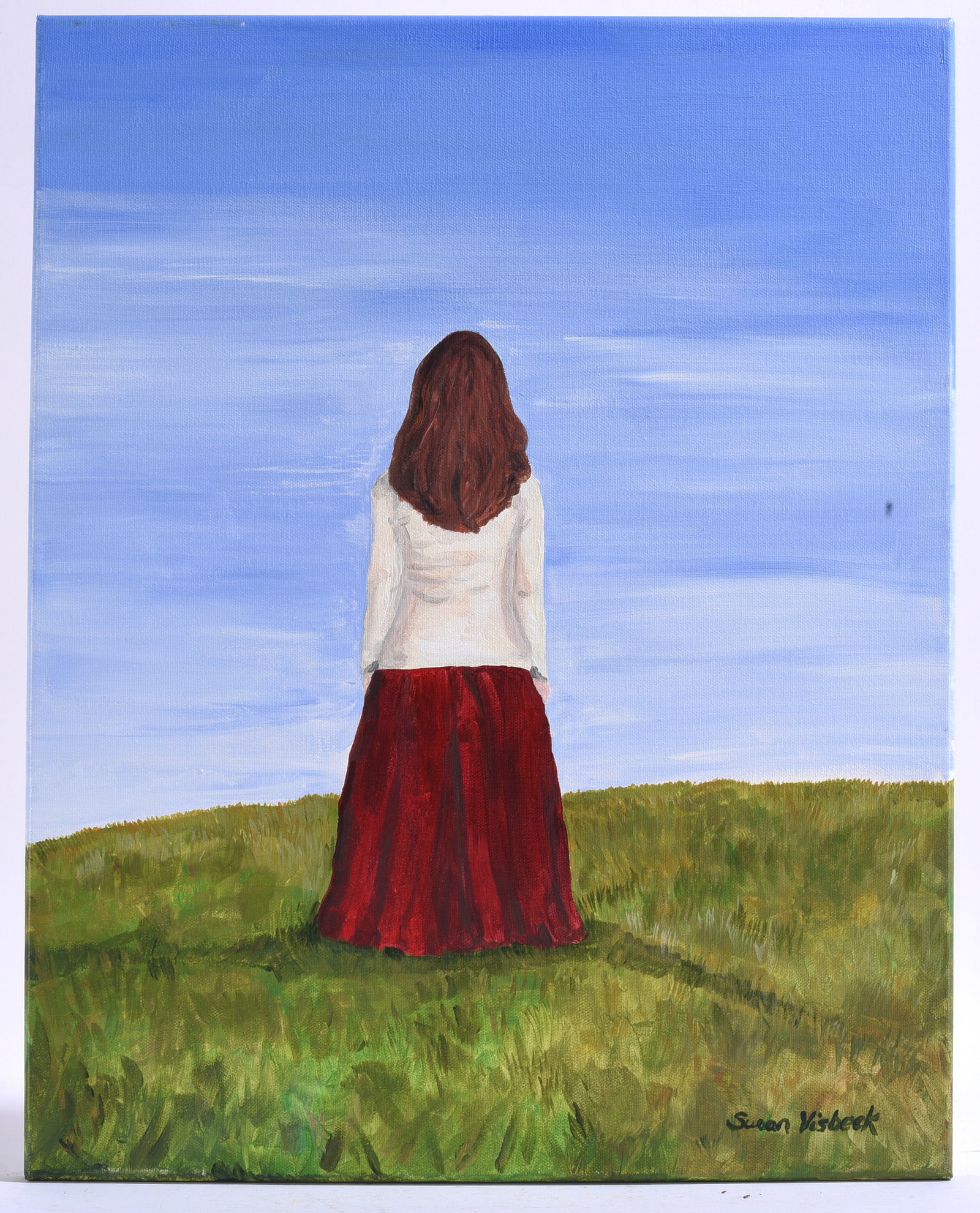 The Woman in red by the artist Susan Visbeck (1 of 2)