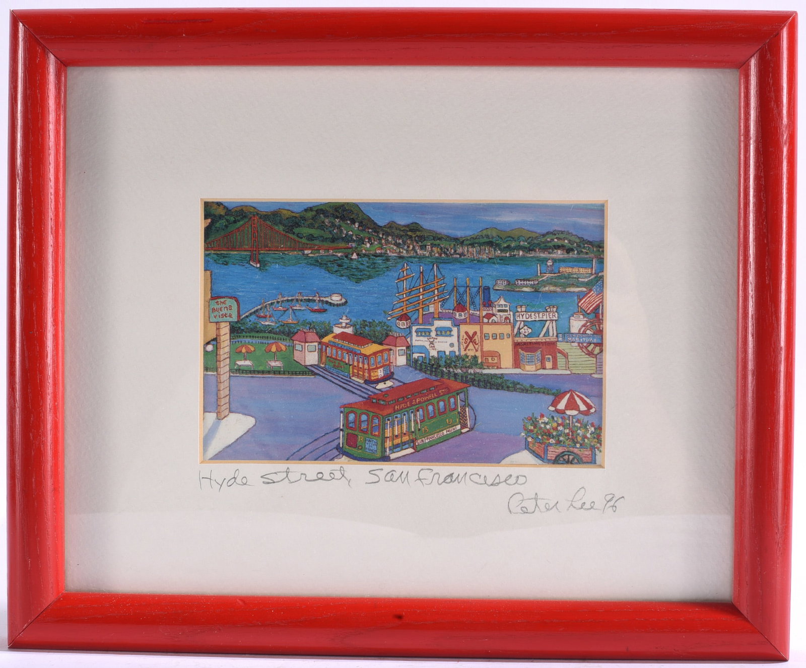 1996 Peter Lee Brownlee signed Hyde Street San Fransisco print (1 of 2)