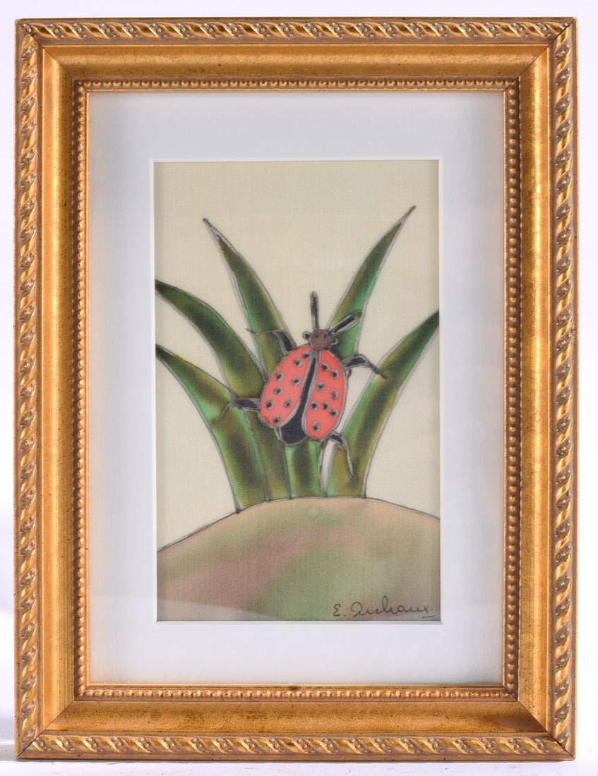 Framed ladybug climbing green (1 of 2)