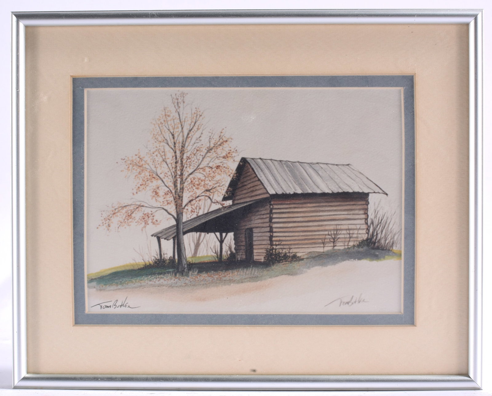 Framed Tom Butler wooden cabin art print (1 of 2)