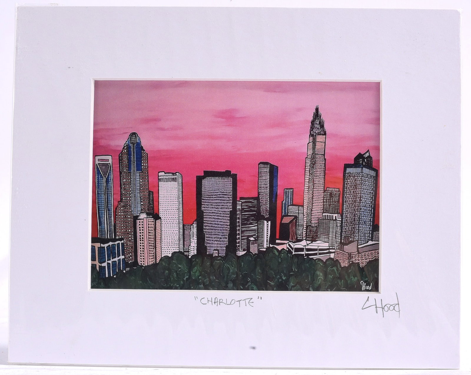 Helen Hood "Charlotte" Skyline Matted Print (1 of 2)