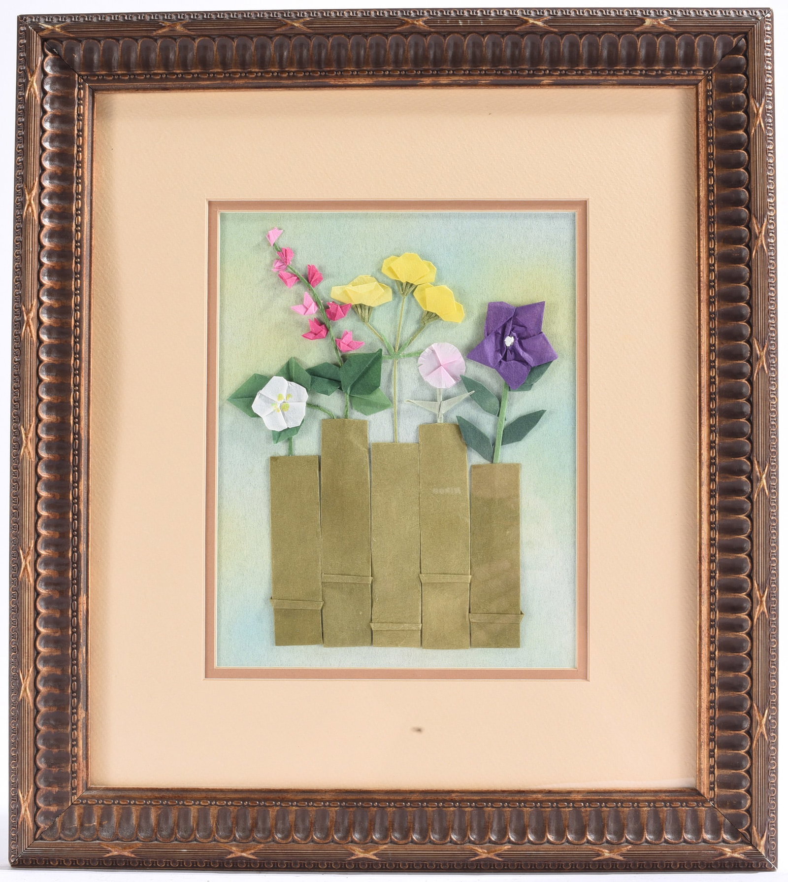 Framed Origami Floral Shadow Box Artwork (1 of 1)