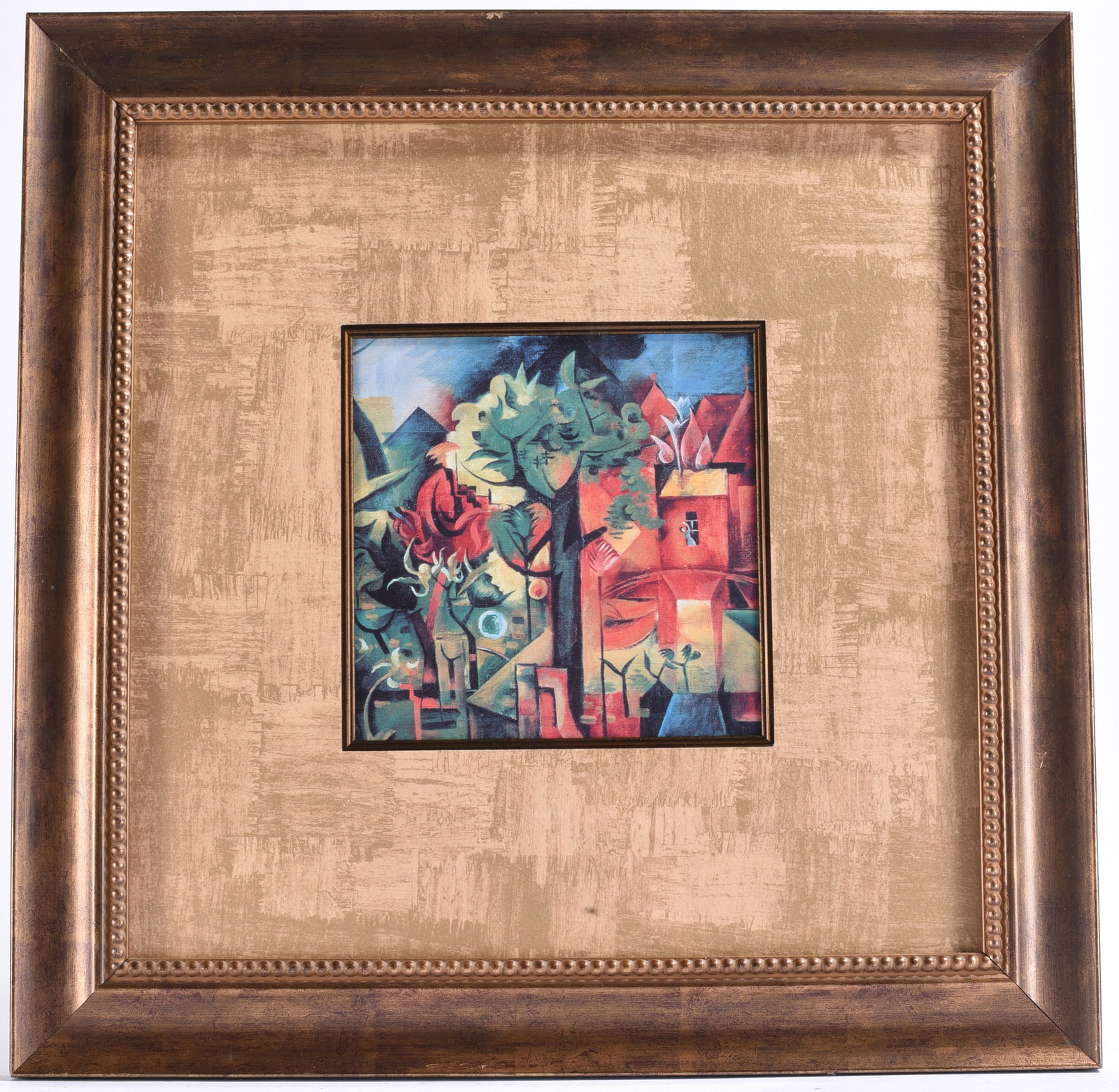 Cubist Village Landscape Print After Expressionist Style (1 of 1)