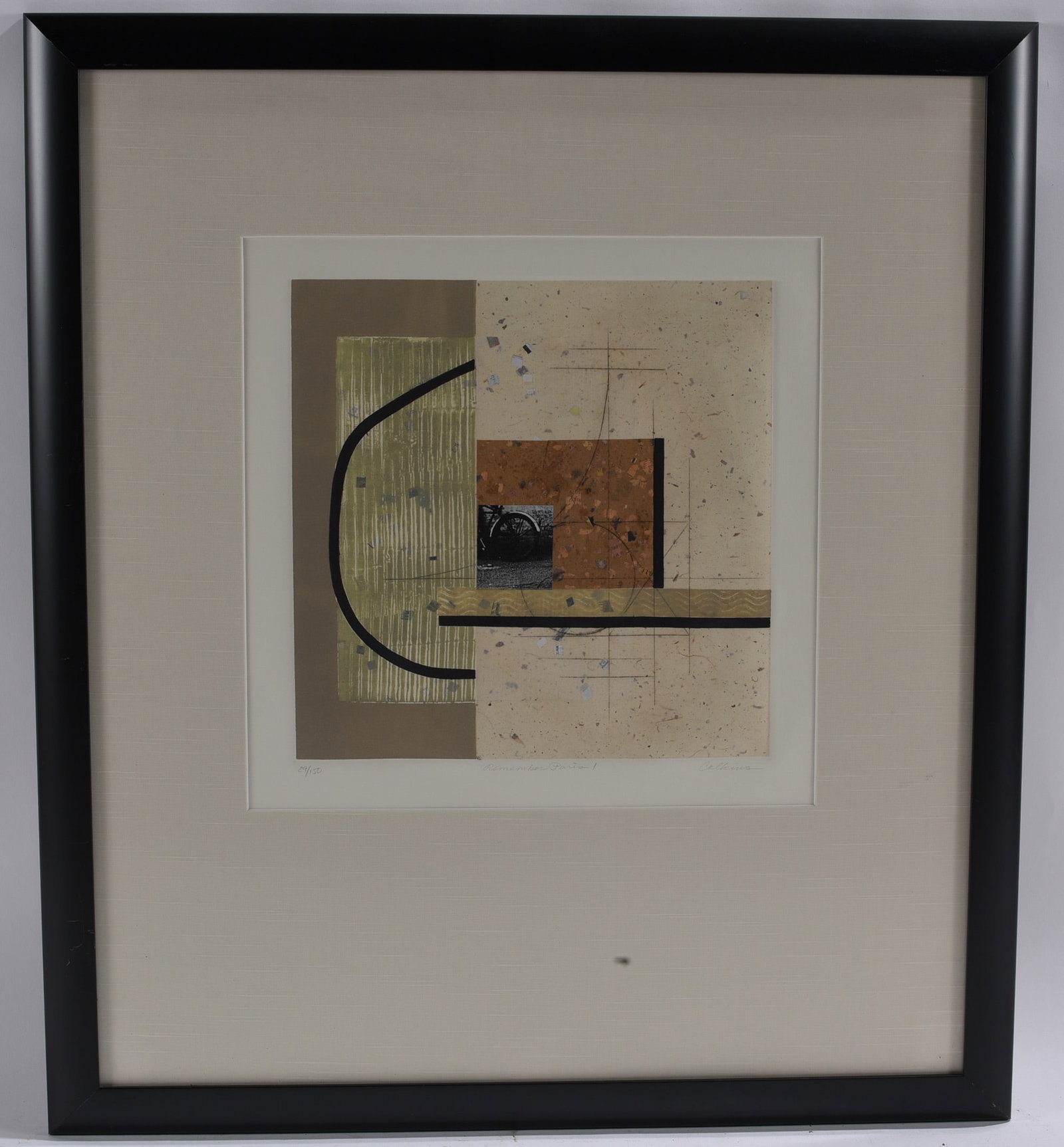 "Remembering Paris I" Limited Edition Abstract Print Pencil Signed (1 of 2)