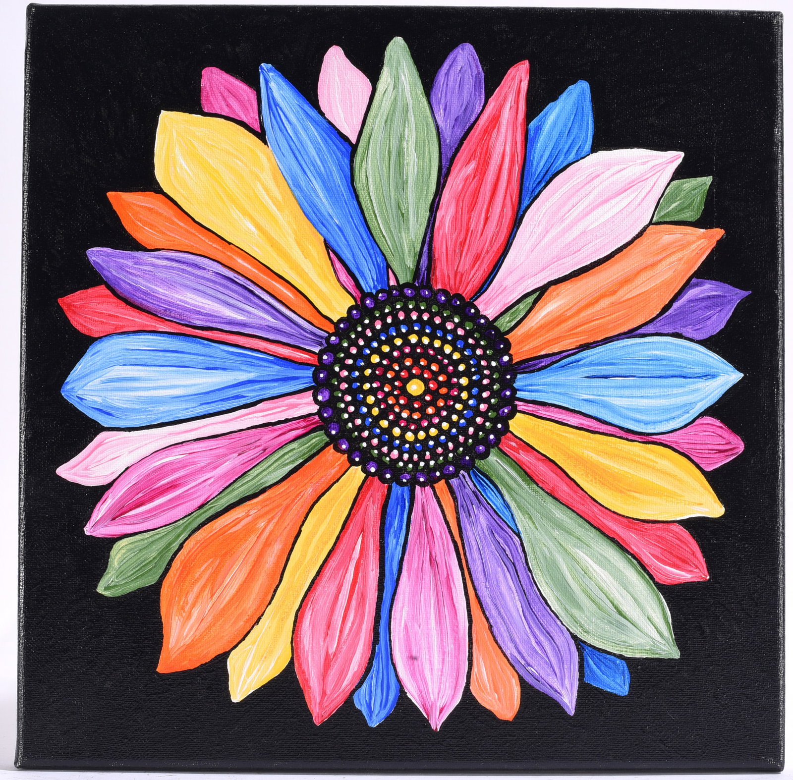 Contemporary Floral Folk Art Painting (1 of 2)