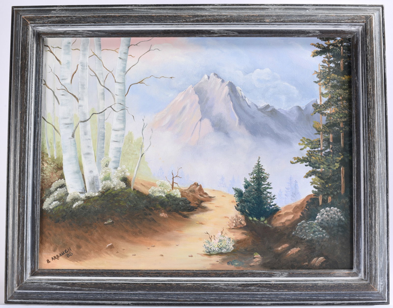B. Arbaugh Mountain Landscape Oil Painting Signed (1 of 2)