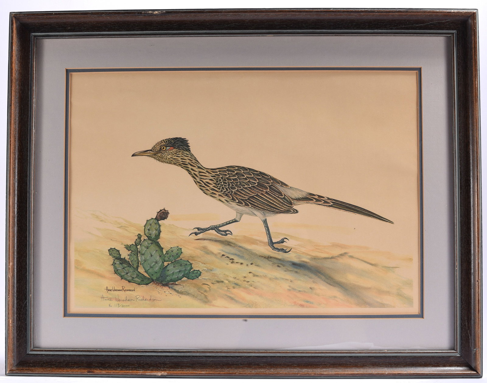 Anne Worsham Richardson Limited Edition Roadrunner Print Pencil Signed (1 of 1)