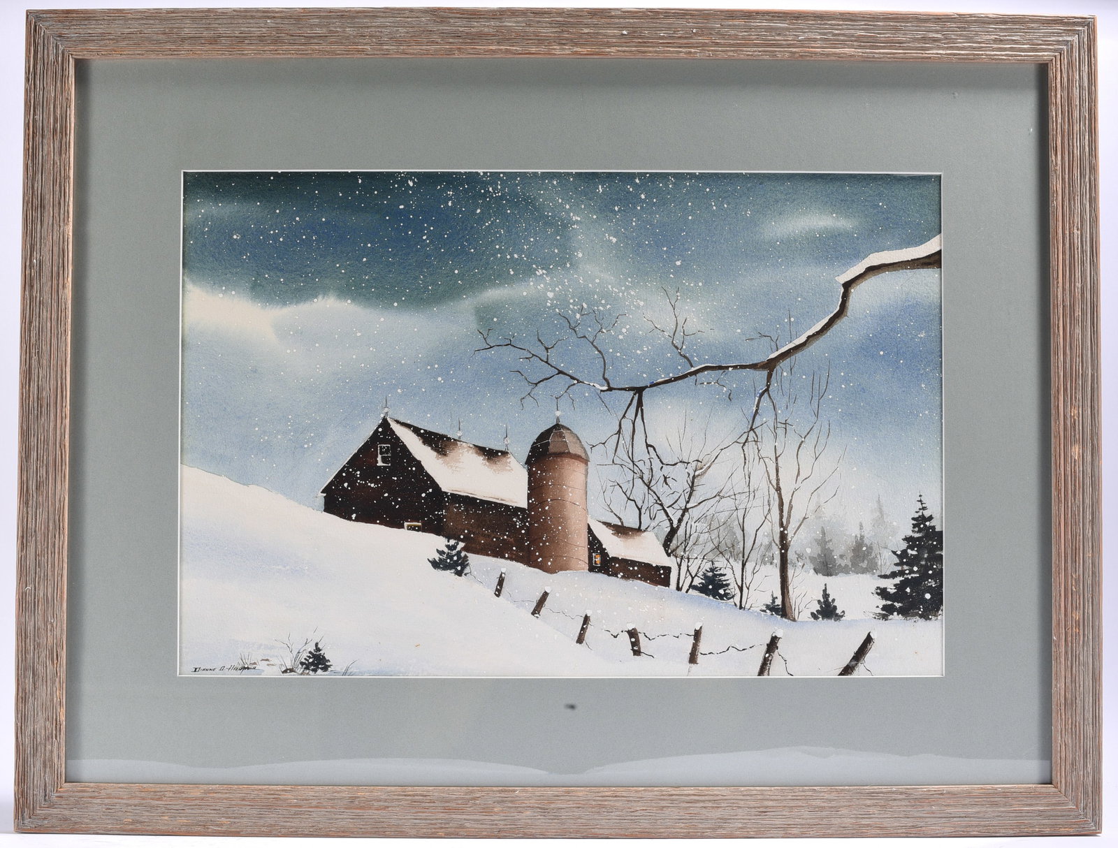 Diane O. Hopper Winter Barn Limited Edition Print Signed (1 of 1)