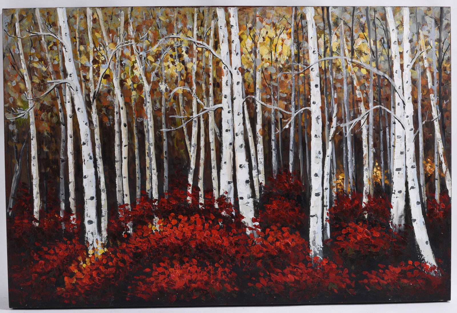 Contemporary Birch Forest Landscape Oil Painting (1 of 2)