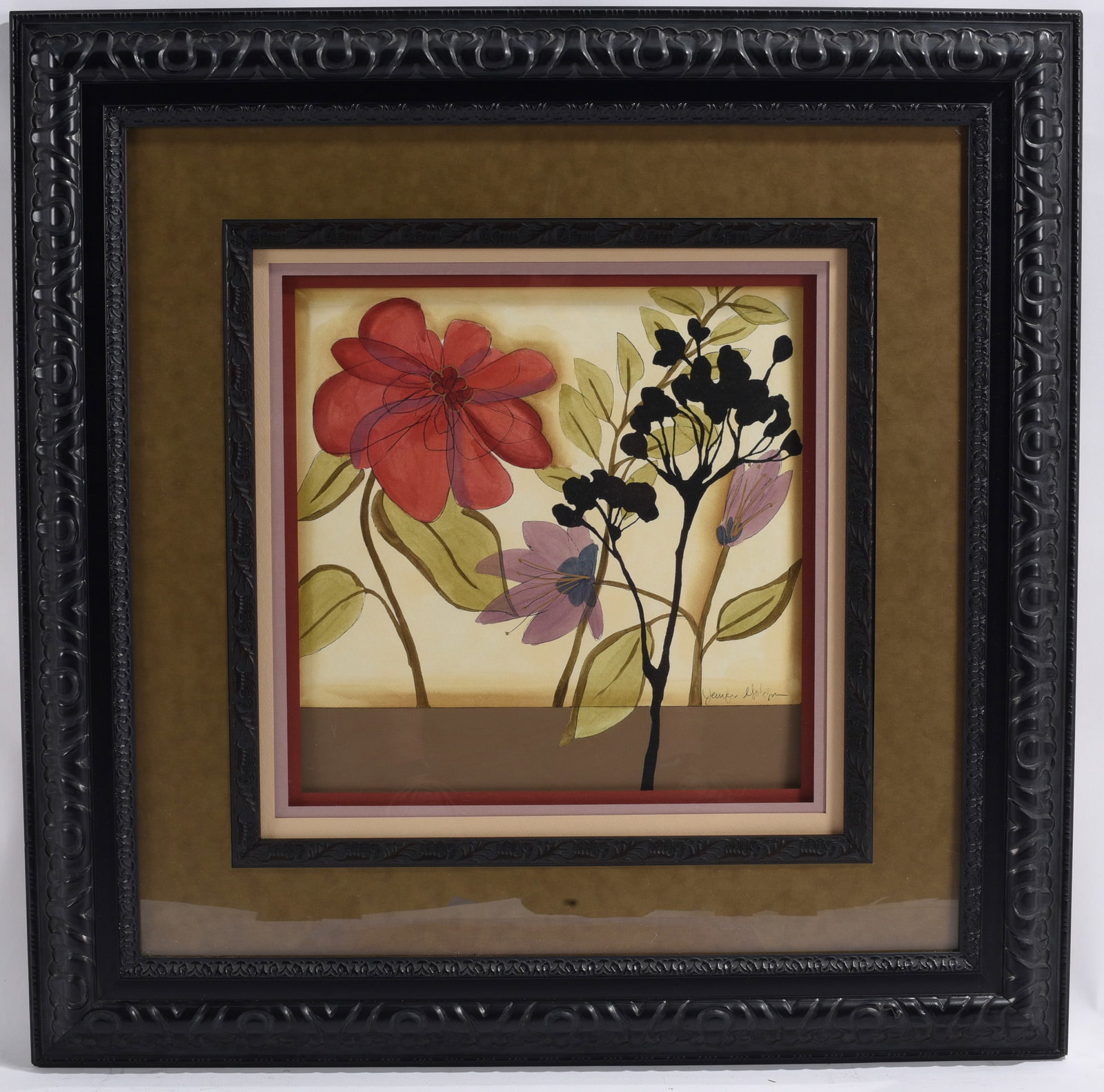 Yvonne McKinnon Floral Botanical Watercolor Signed (1 of 2)