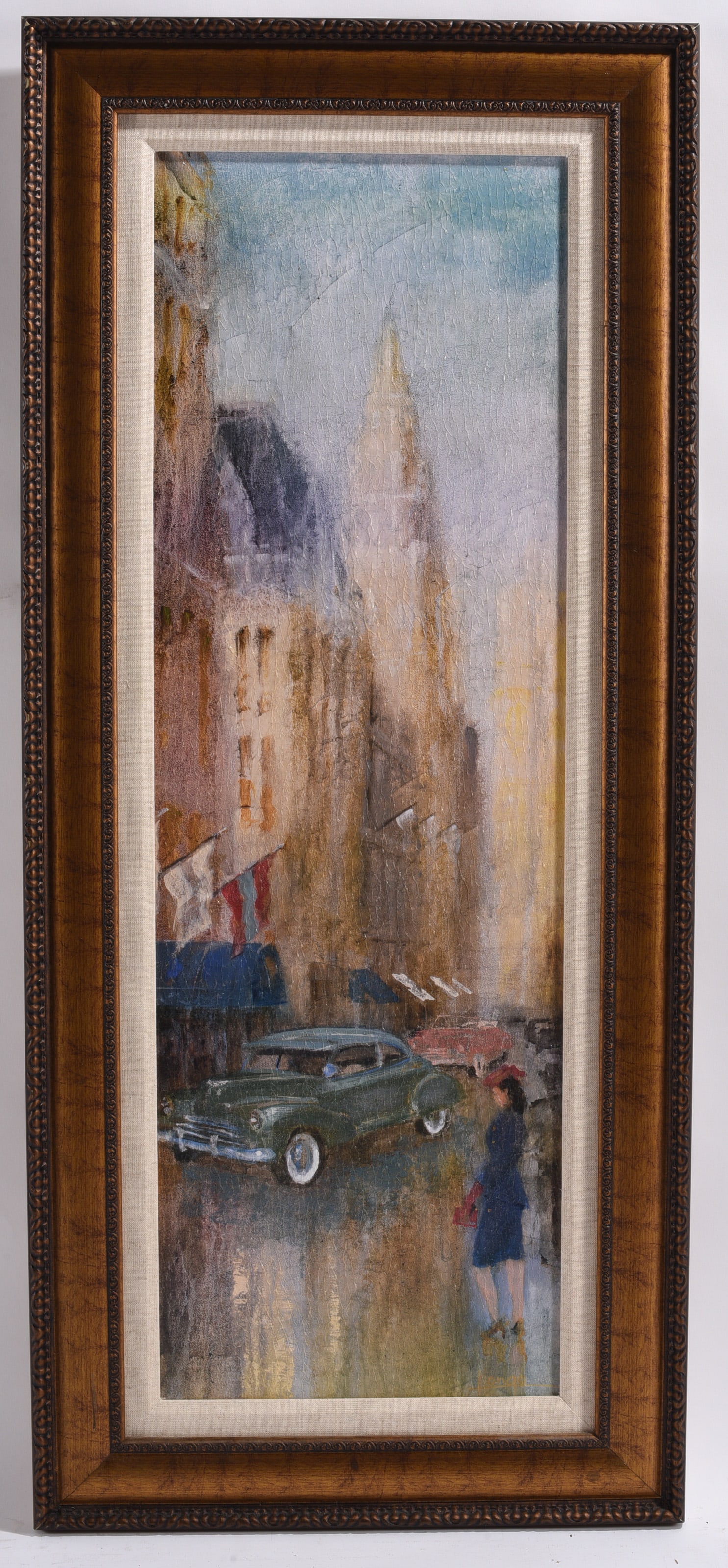 Impressionist Paris Street Scene Oil Print (1 of 1)