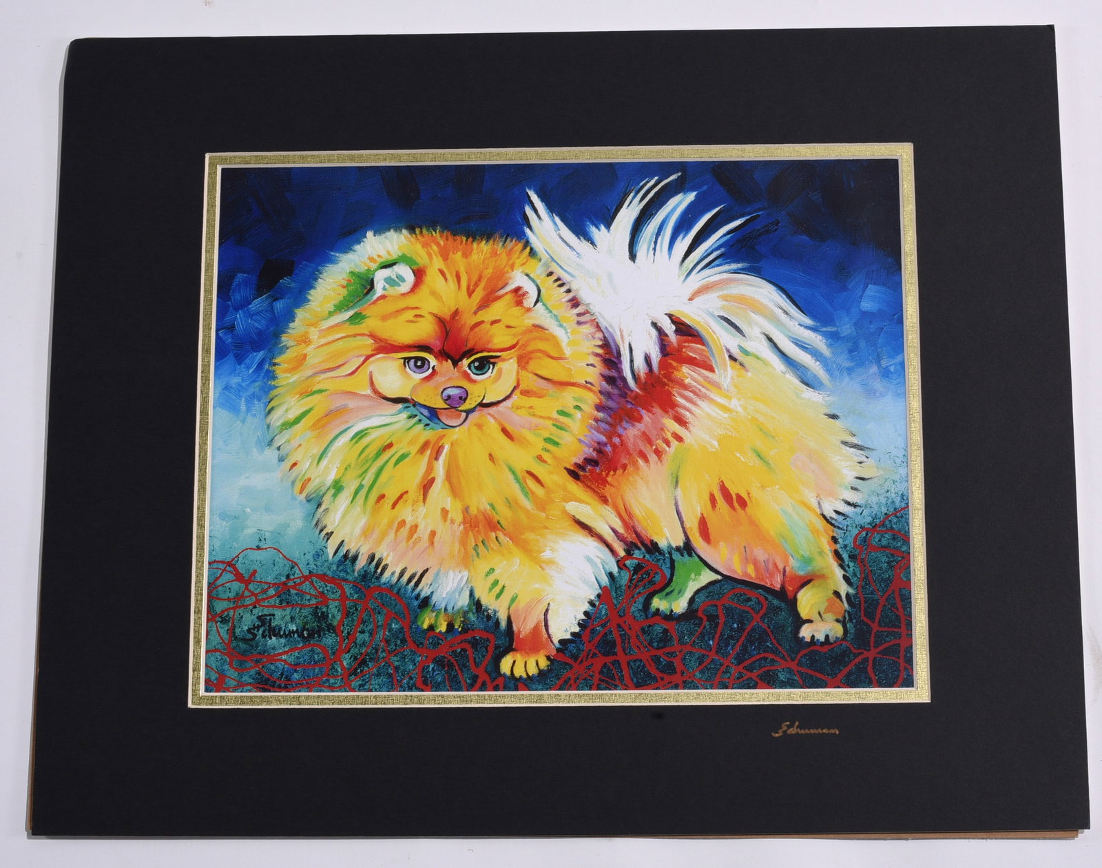 Steven Schumann Pomeranian Dog Print Signed (1 of 2)