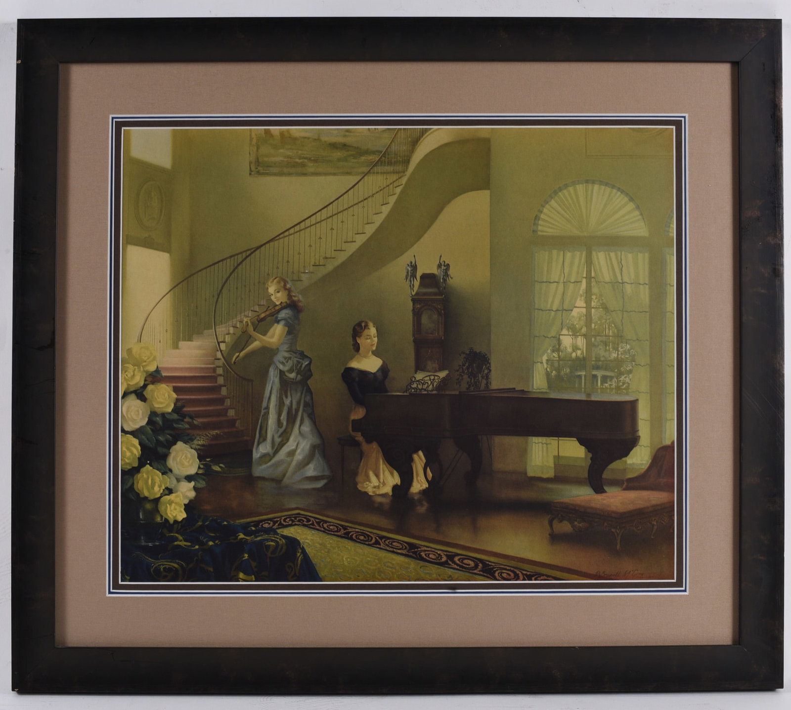 Framed Grand Piano & Violin Interior Print (1 of 1)