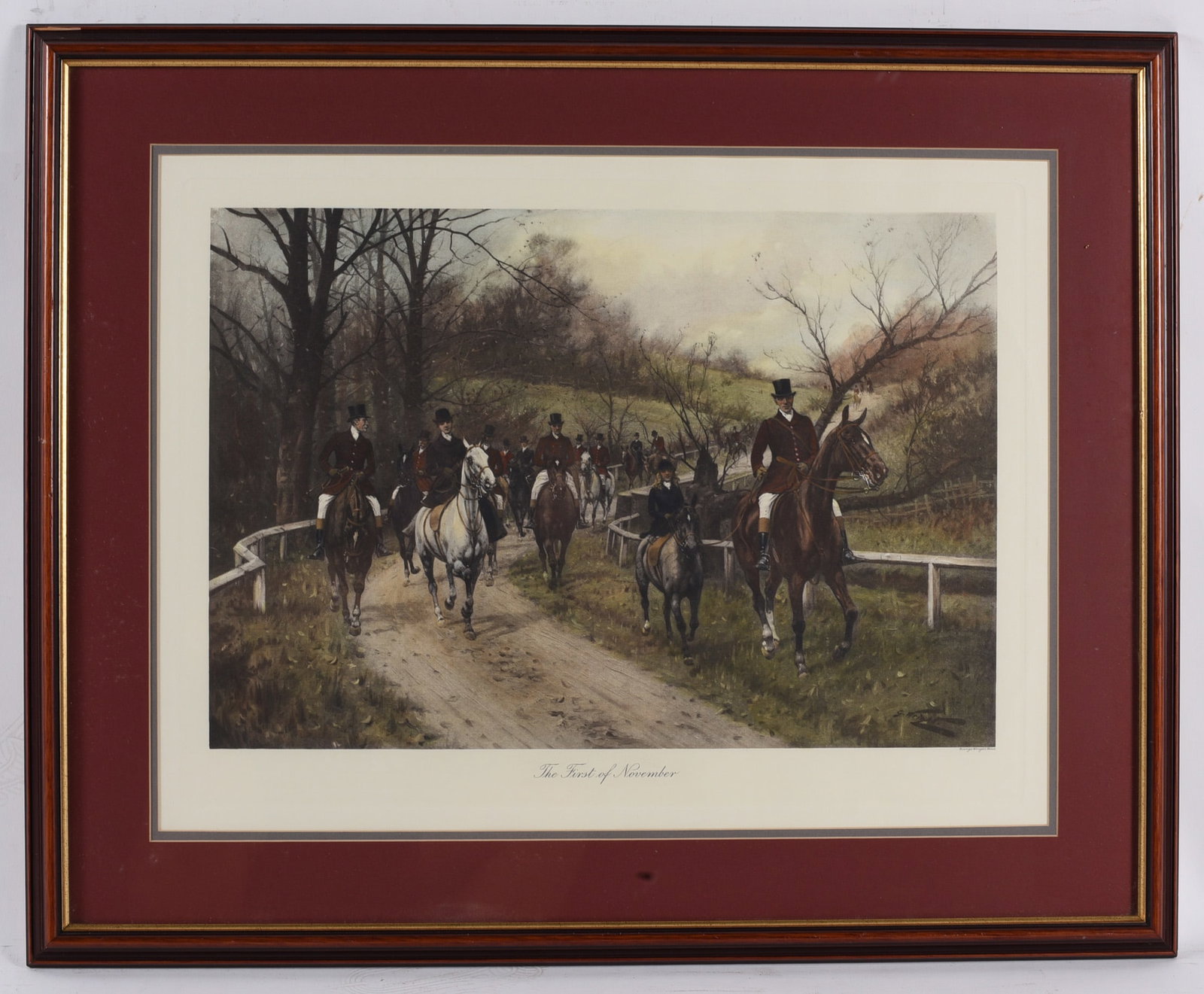 Framed "The First of November" Fox Hunt Print (1 of 1)