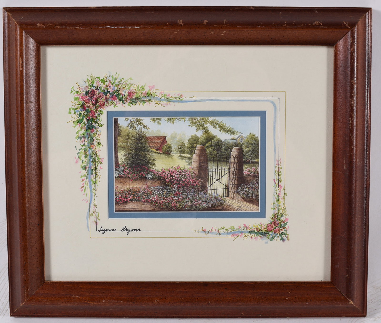 Framed Garden Gate Landscape Print by Suzanne Bryner (1 of 1)