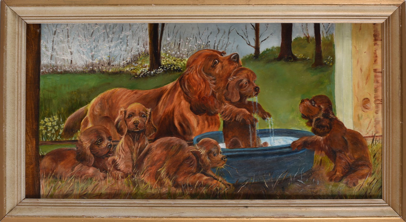 Painting of Cocker Spaniel Dogs (1 of 1)