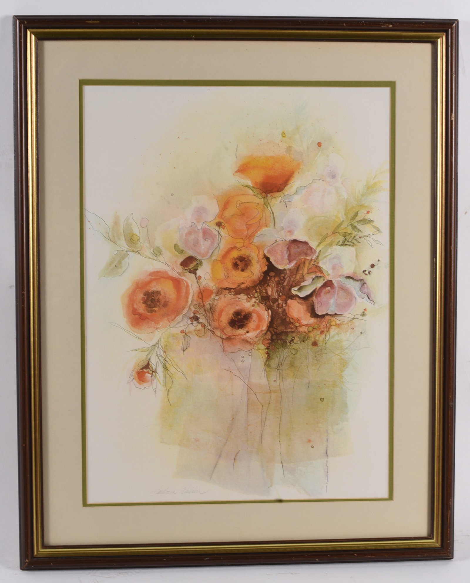 Framed Floral Watercolor Print