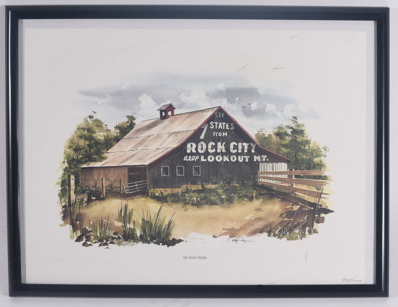 Framed Rock City Barn Folk Art Print (1 of 1)