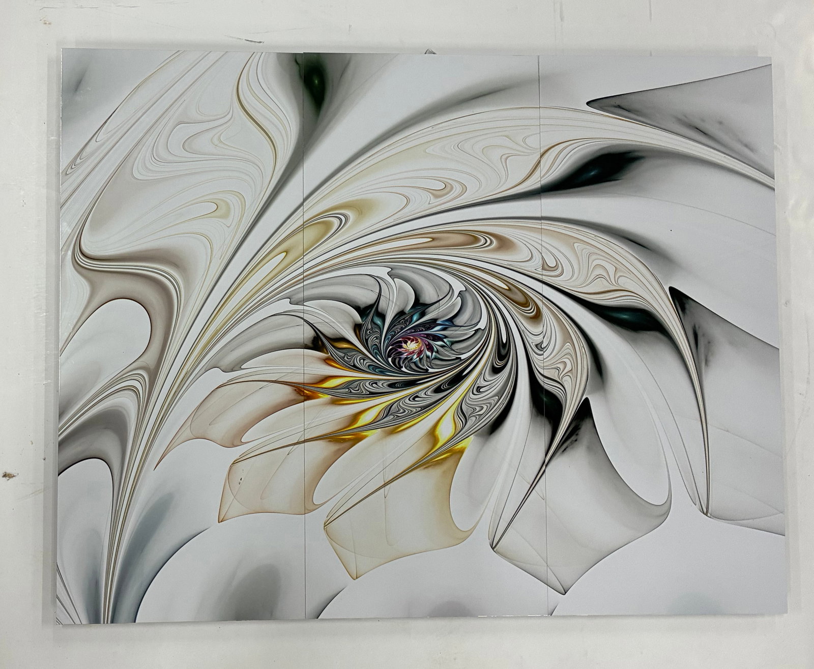 Contemporary Three-Panel Metal Wall Art (1 of 1)