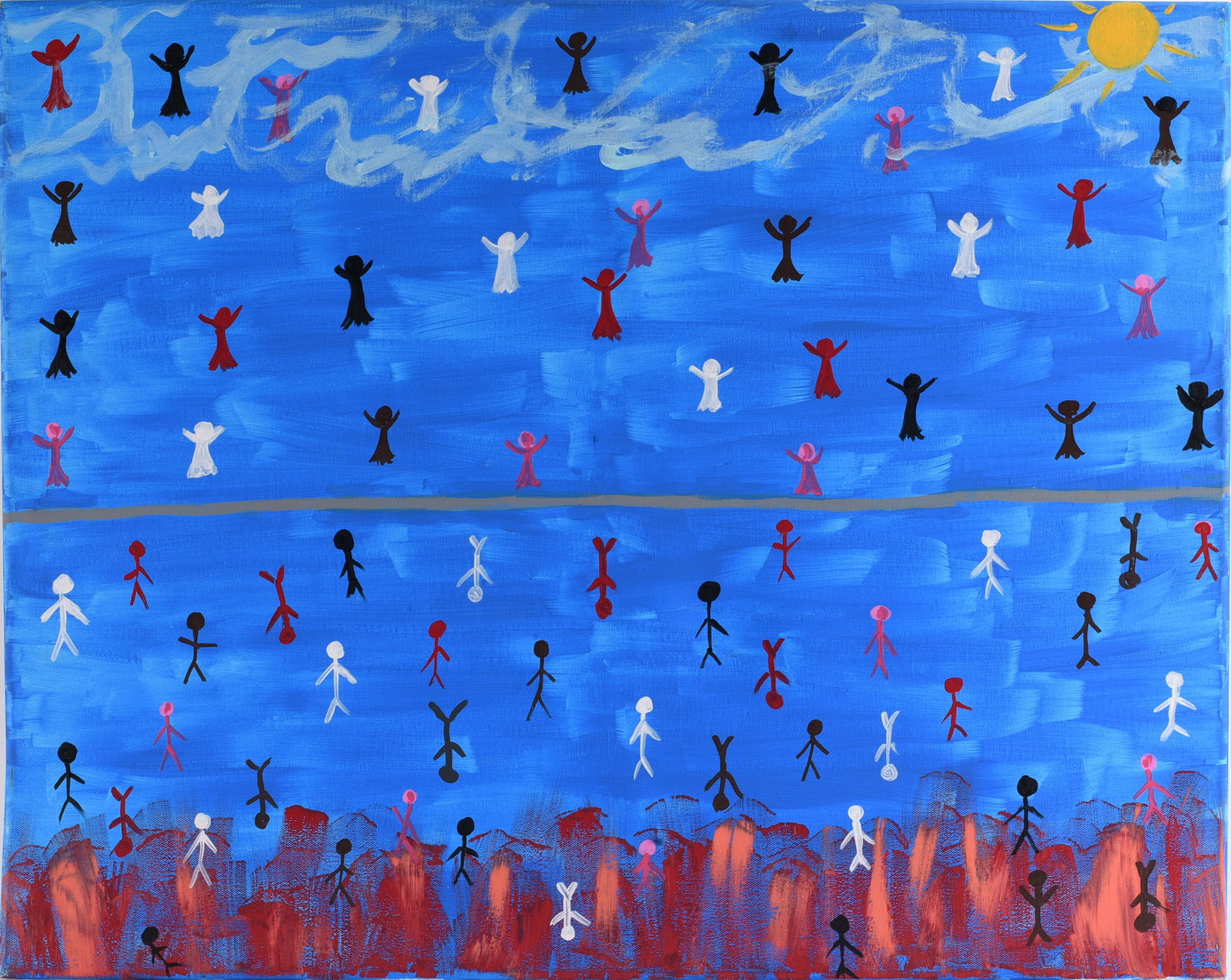 Kaye Simmons Folk Art Painting (1 of 2)