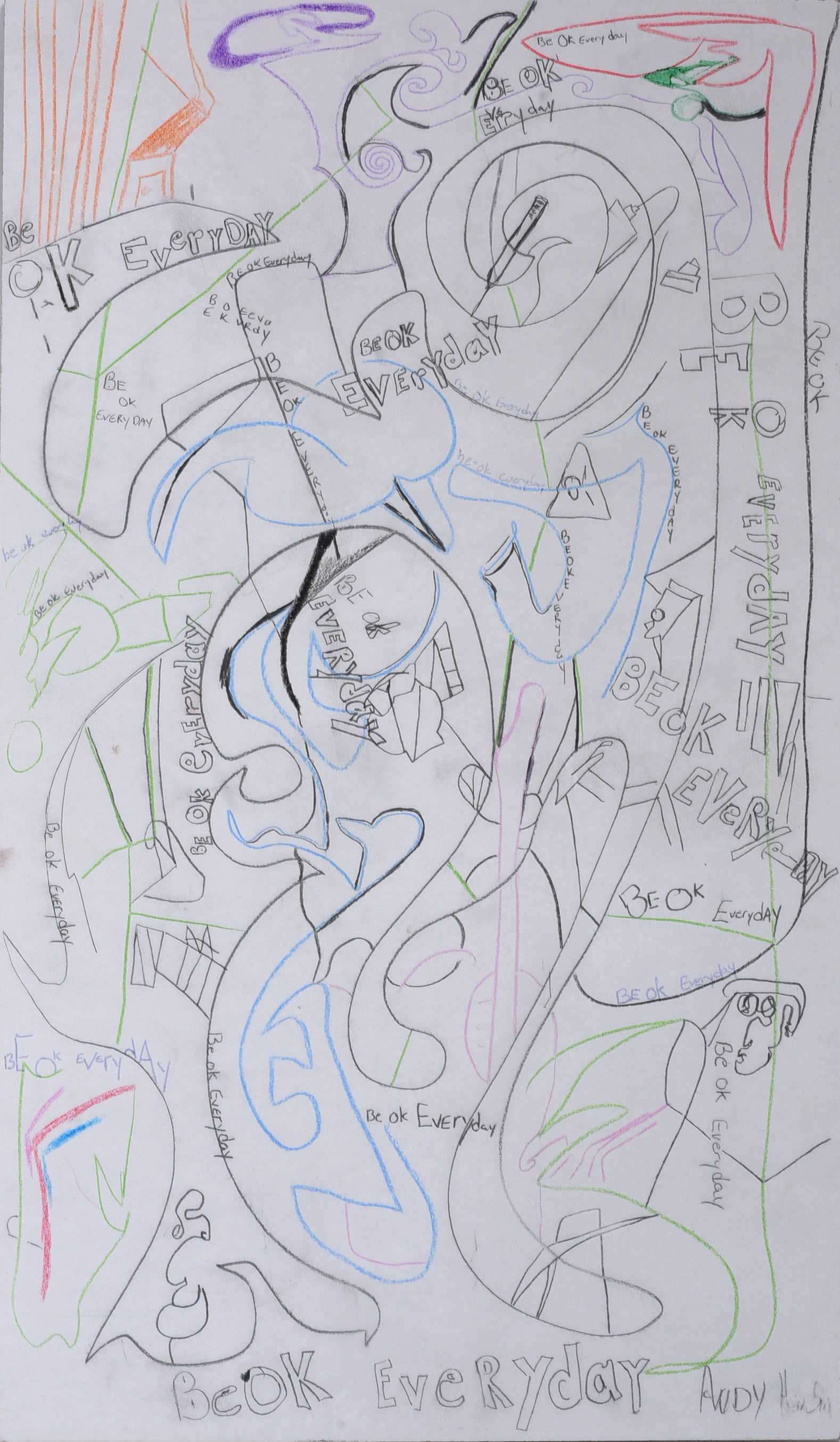 Andrew Herbin Sr. "Andy Herbin" Outsider Art Painting (1 of 2)
