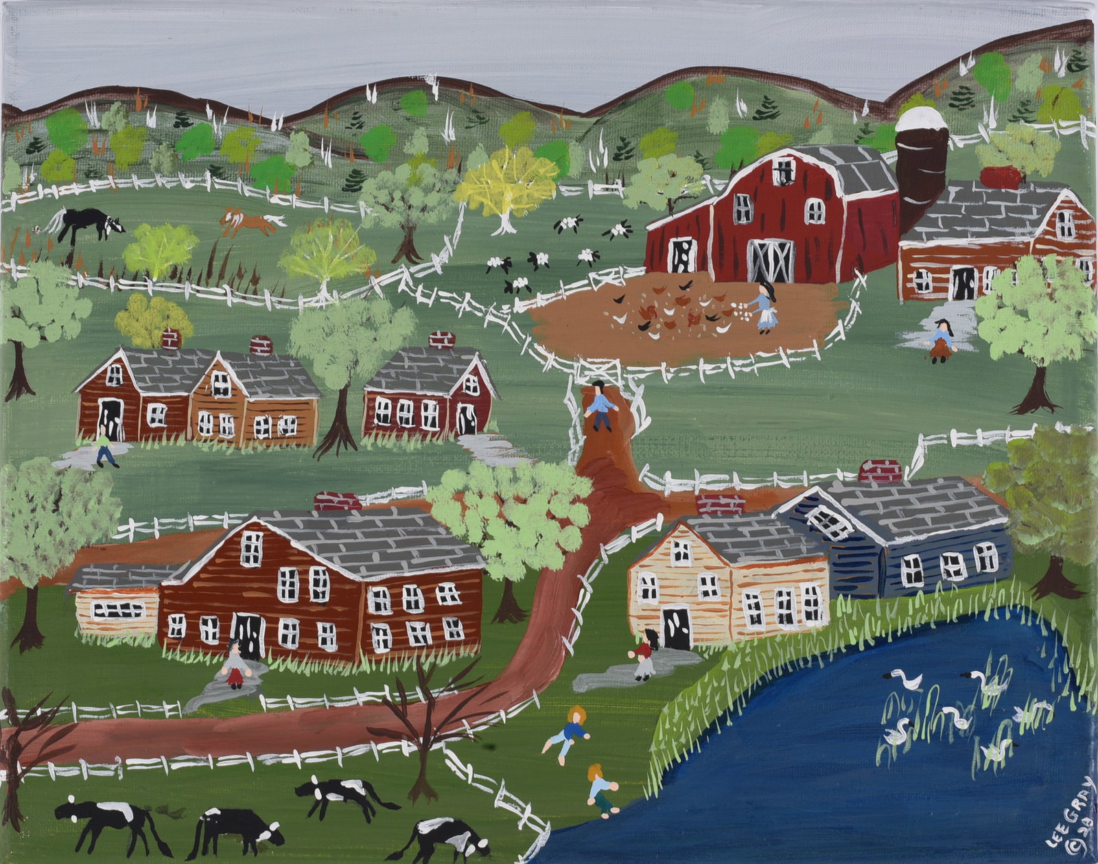 Lee Gray Folk Art Painting (1 of 2)