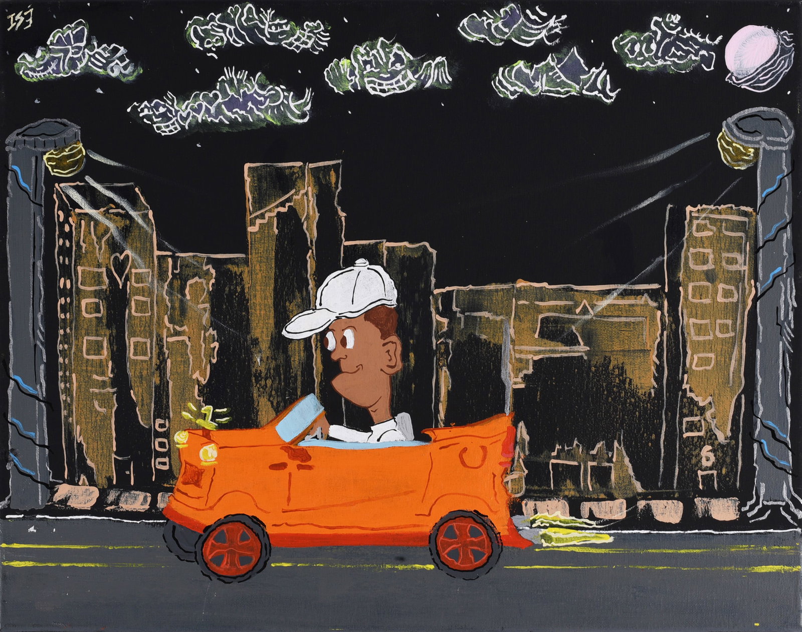 Jakym Clark "Isa" Outsider Art Painting (1 of 2)