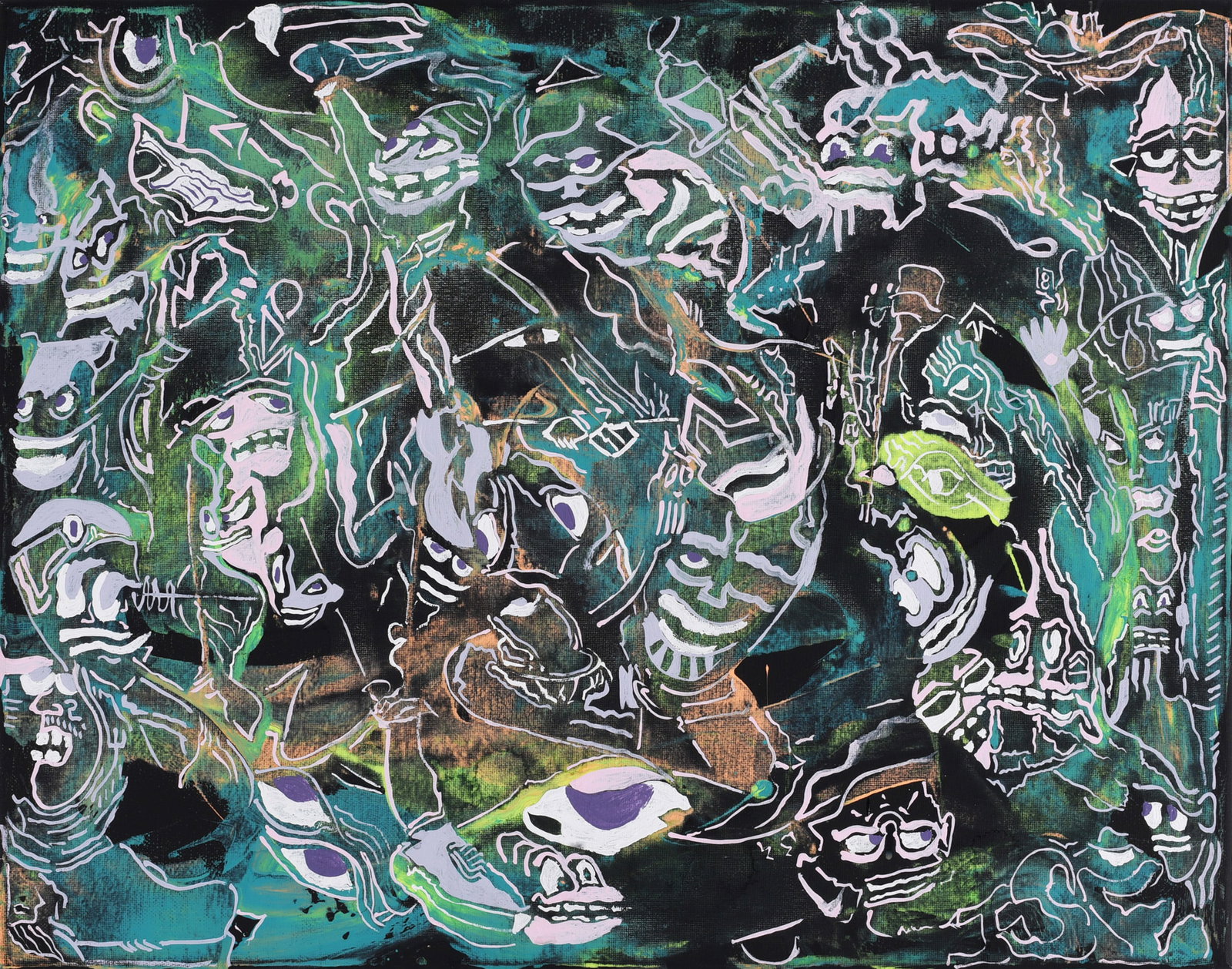 Jakym Clark "Isa" Outsider Art Painting (1 of 2)